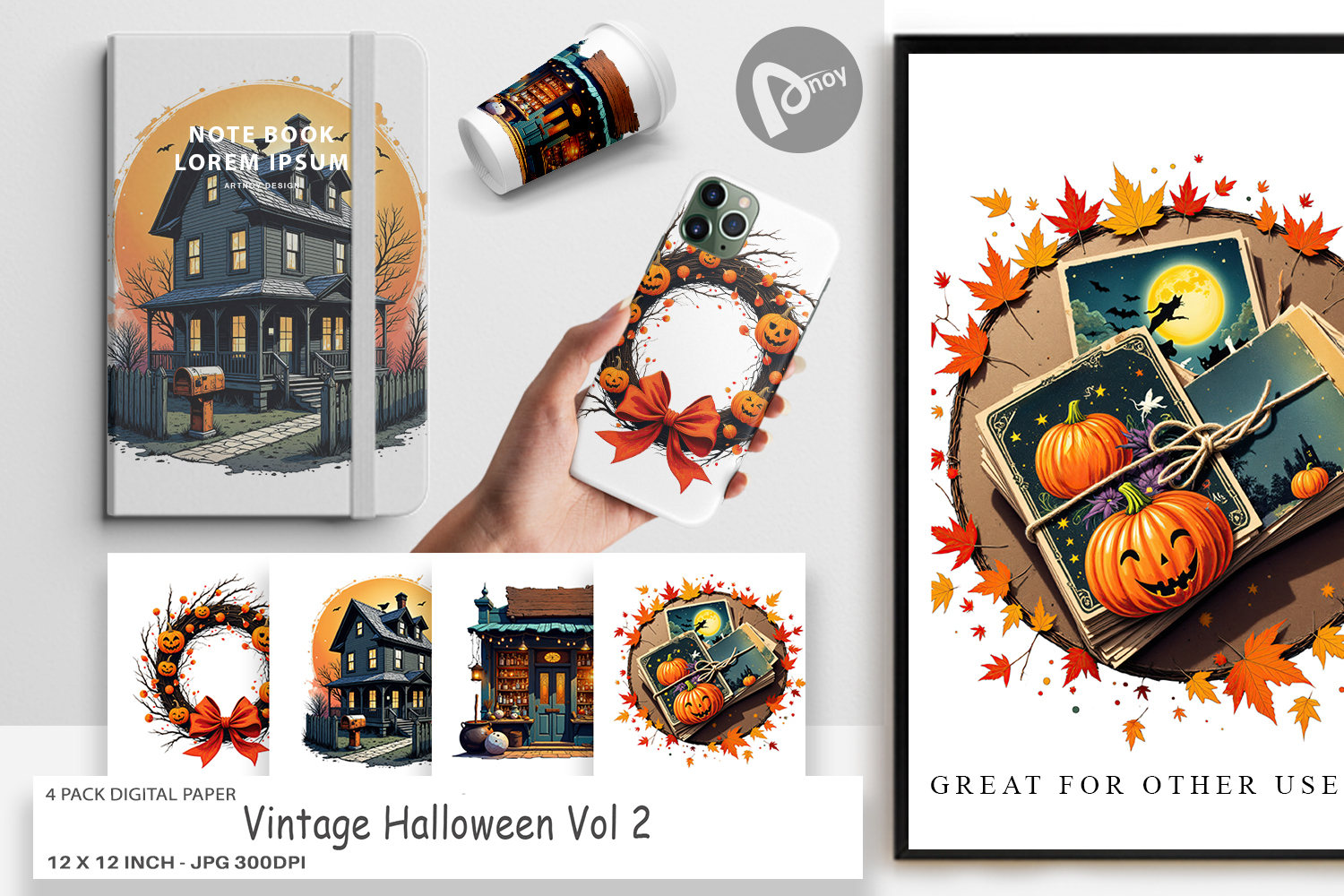 Digital Paper Vintage Halloween