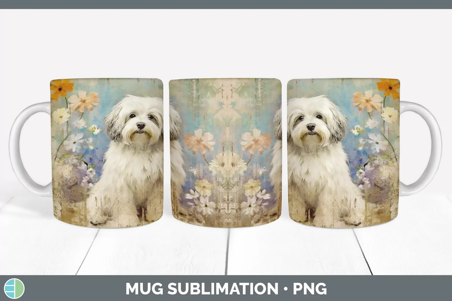 GorgeousDecoupage Havanese Mug Wrap design.