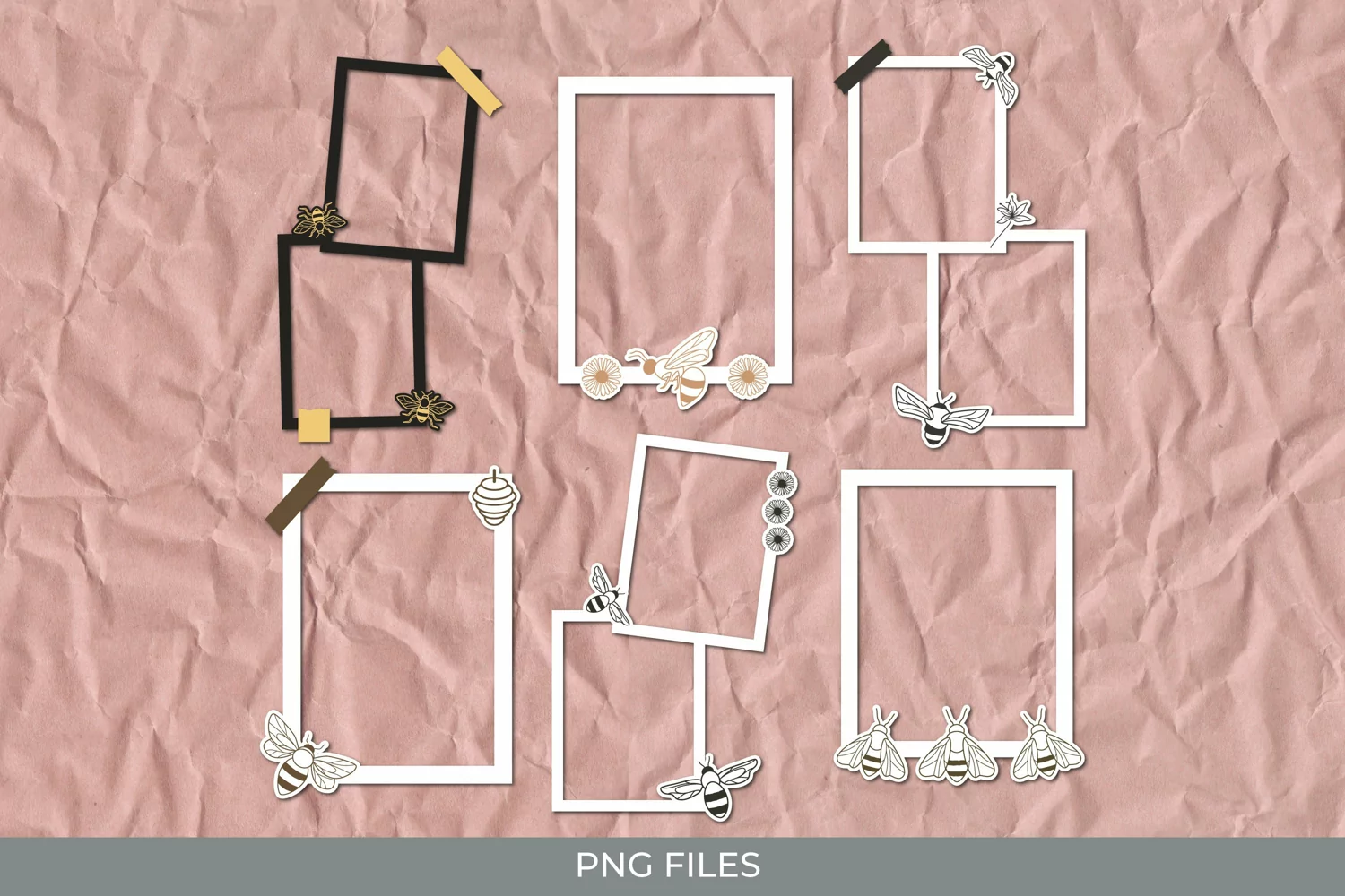 Vintage Honey Bee Seamless Pattern Frames product image 1