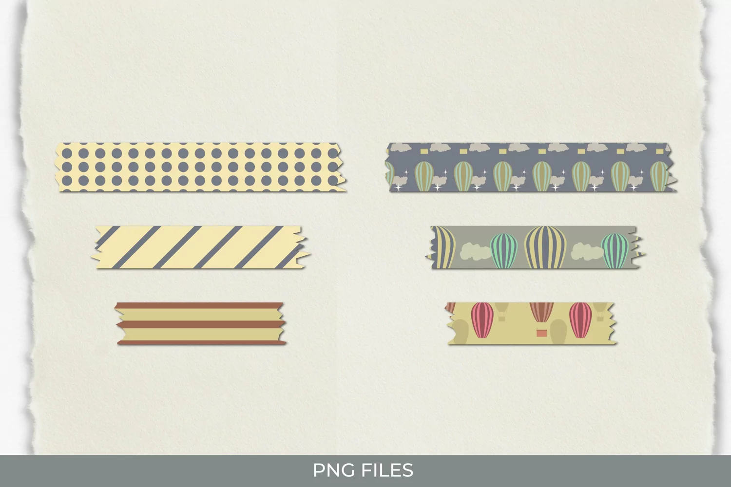 Vintage Hot Air Balloons Seamless Pattern Tape product image 1