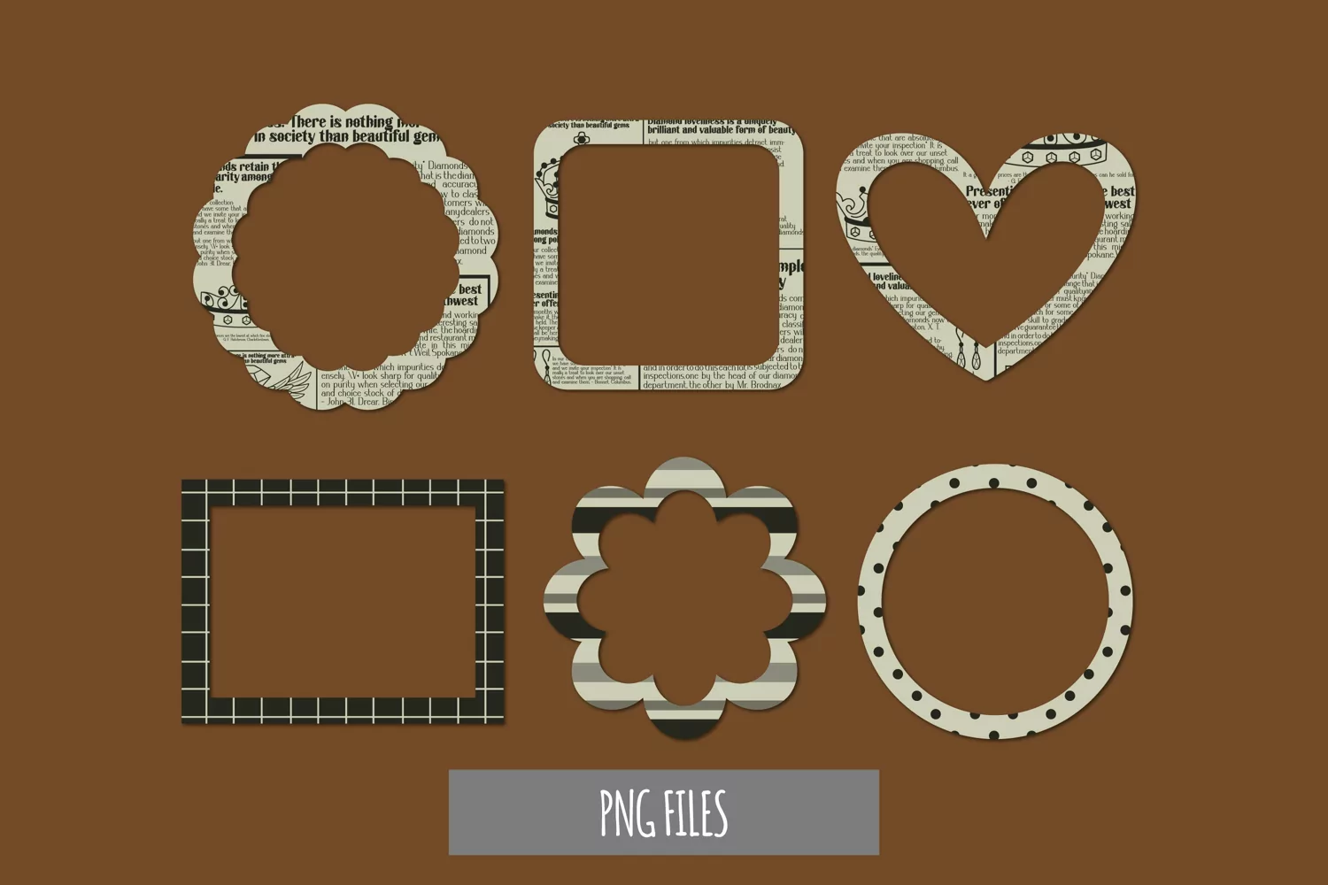 Vintage Jewelry Advertisement in Newspaper Frame Set product image 1