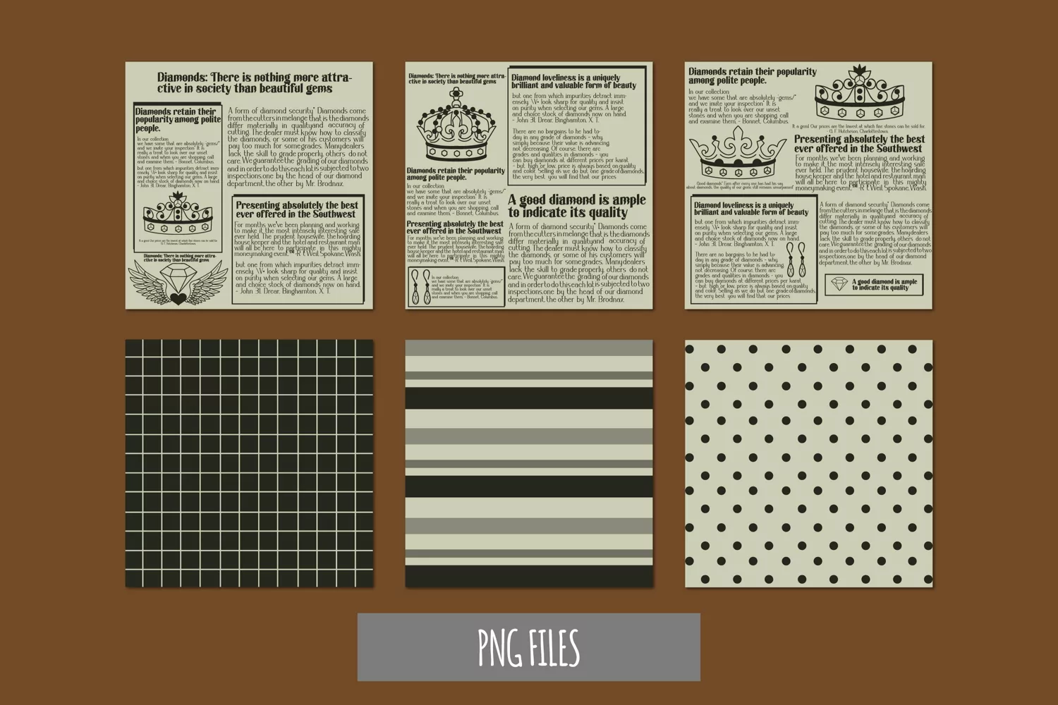 Vintage Jewelry Advertisement in Newspaper Paper Pack product image 1