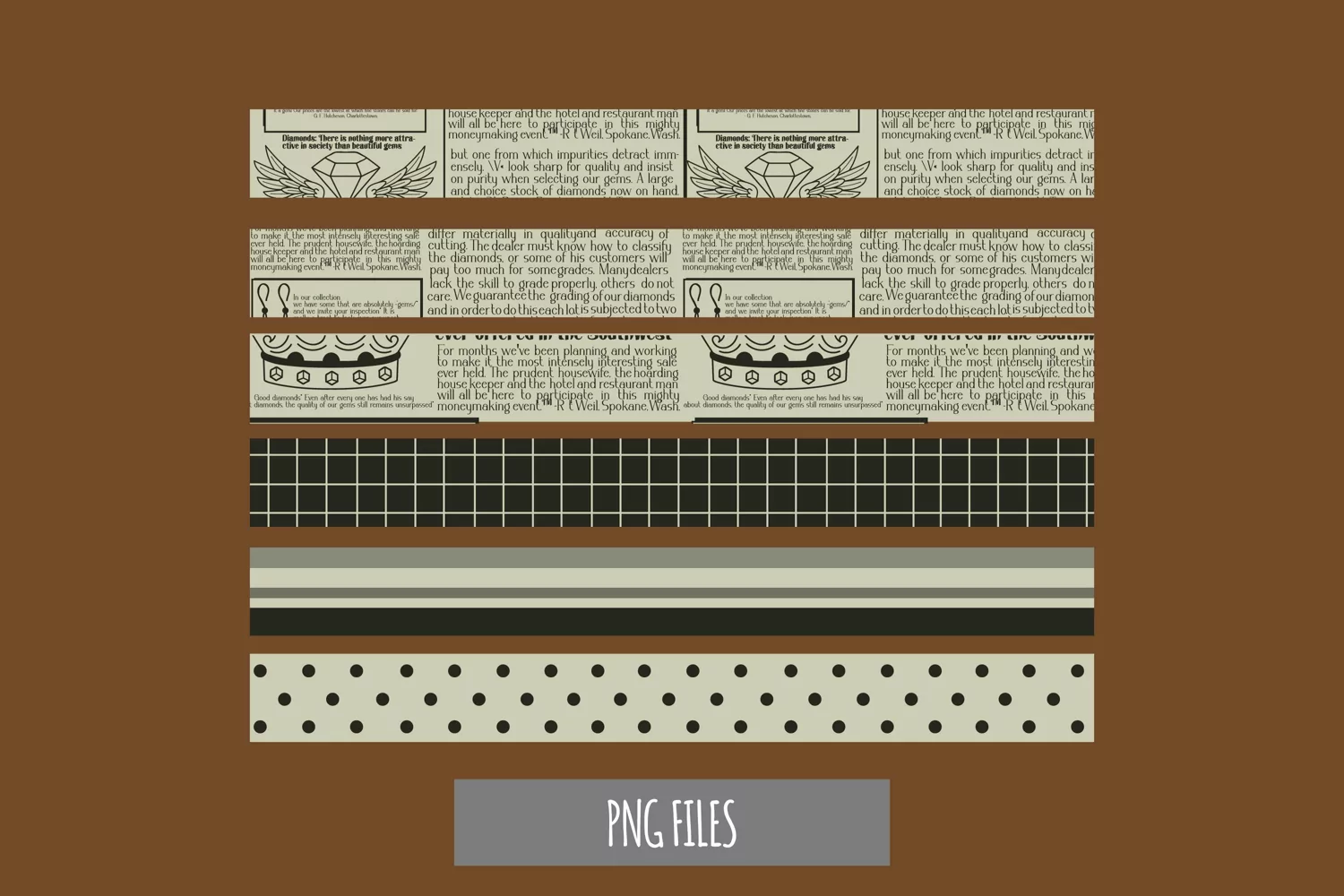 Vintage Jewelry Advertisement in Newspaper Stripe product image 1