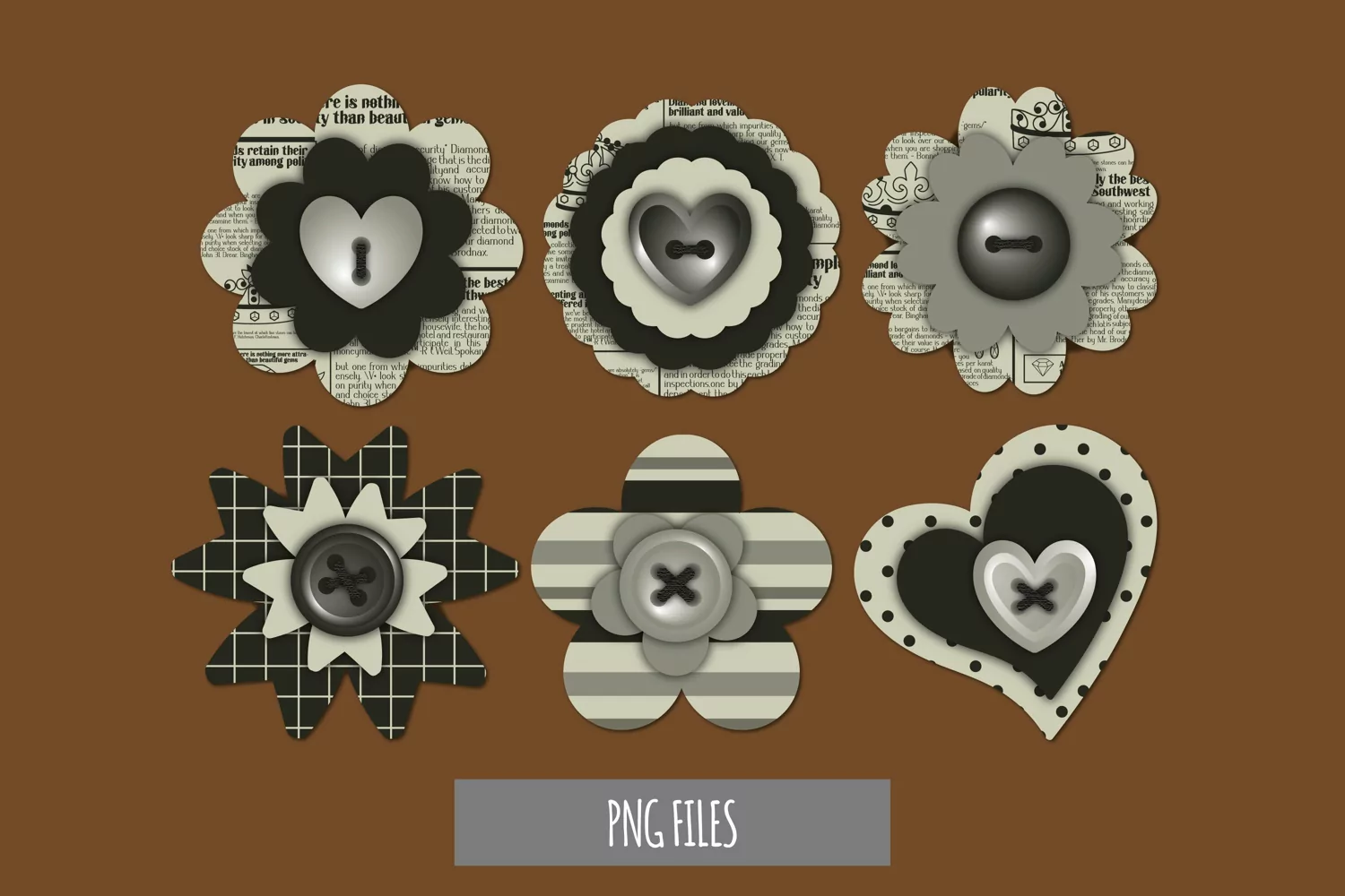 Vintage Jewelry Advertisement in Newspaper Buttons product image 1