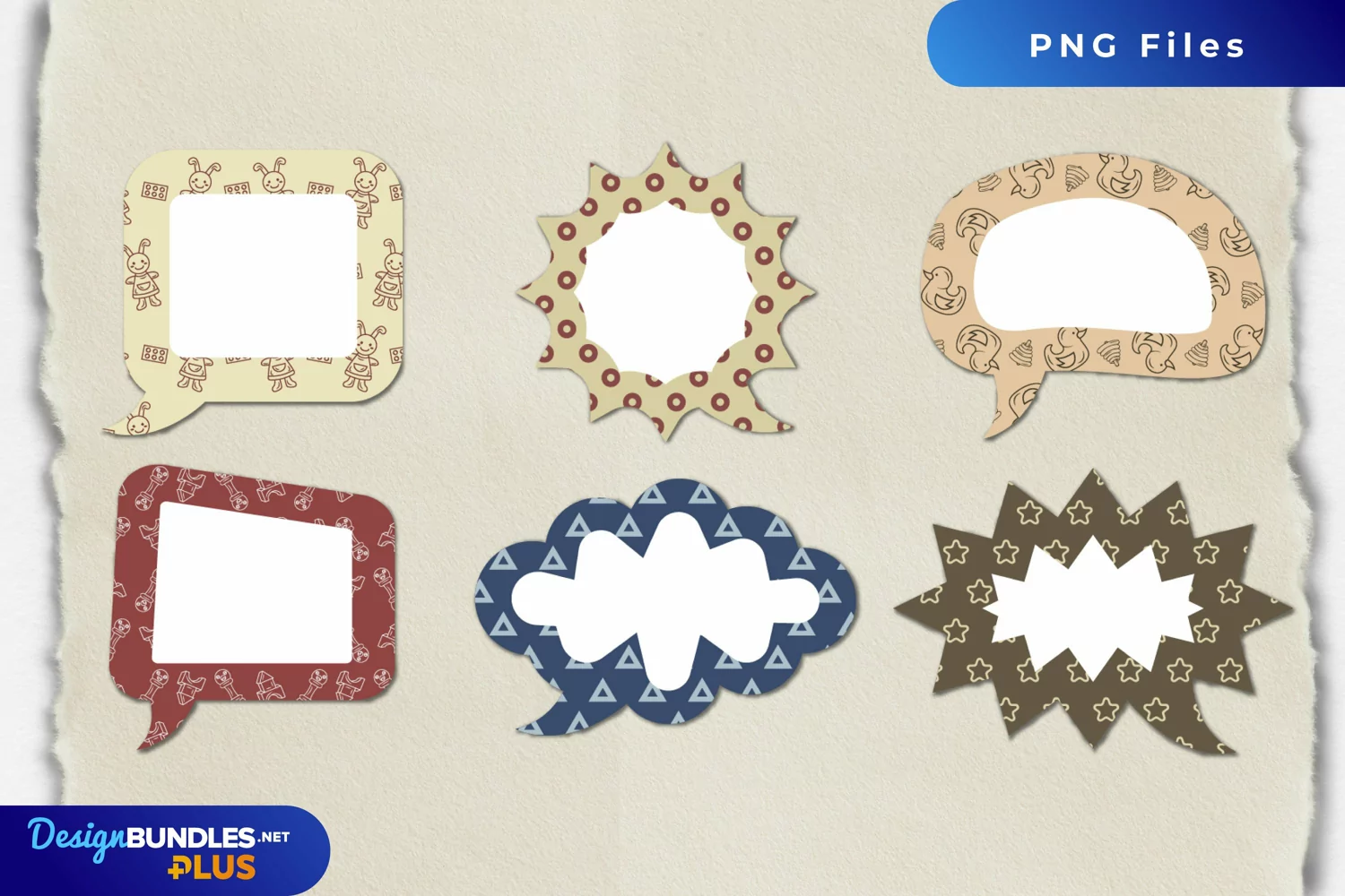 Vintage Kid Toys Seamless Pattern Speech Bubbles product image 1