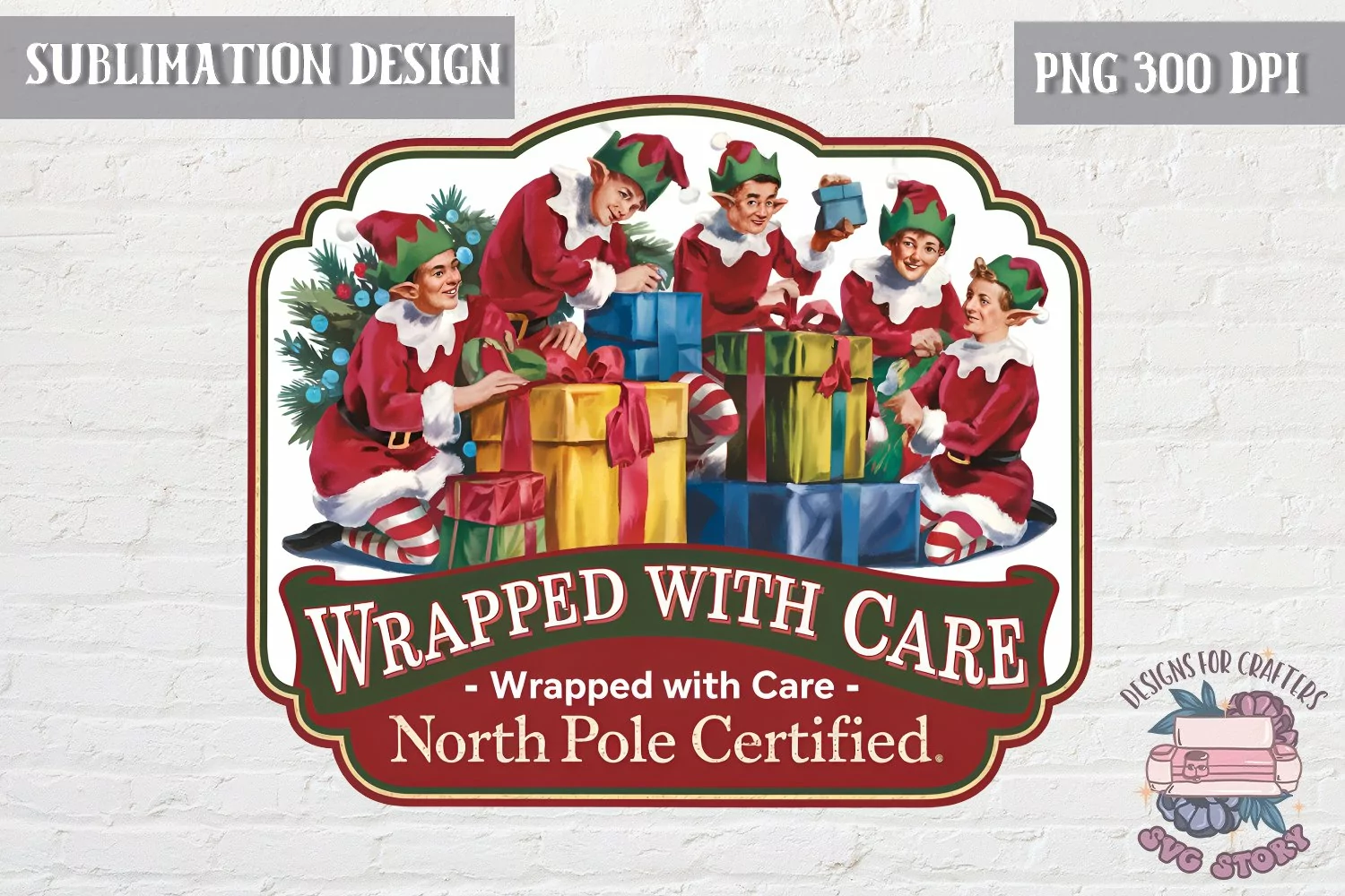 Christmas Christmas Vintage Labels Sublimation Retro product image 1