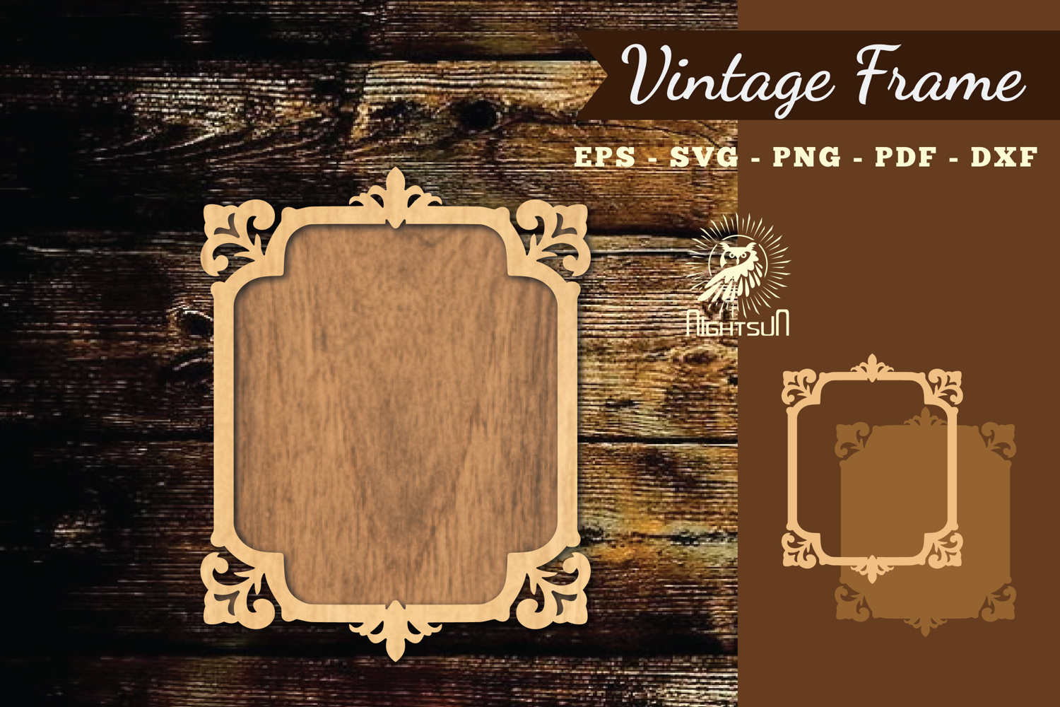 Vintage Lasercut Frame SVG product image 1