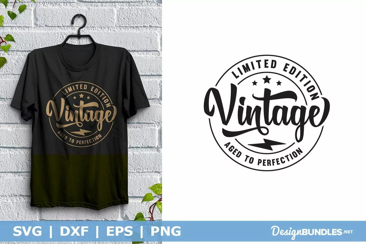 Vintage Limited Edition Aged To Perfection SVG | Round SVG product image 1