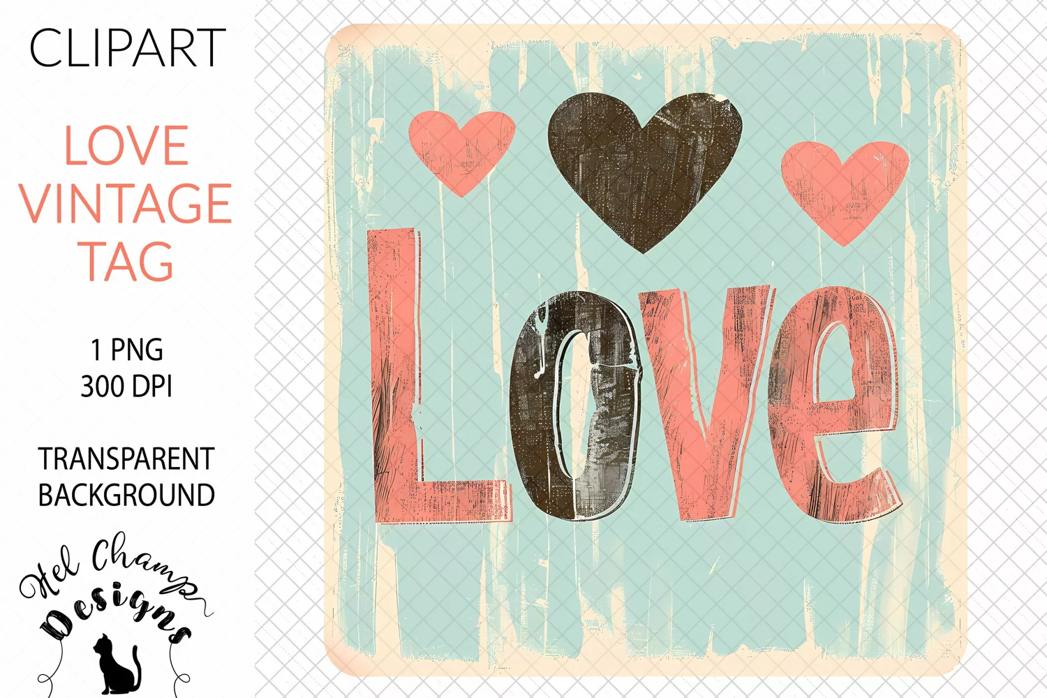 vintage love tag clipart sublimation stickers png transparent