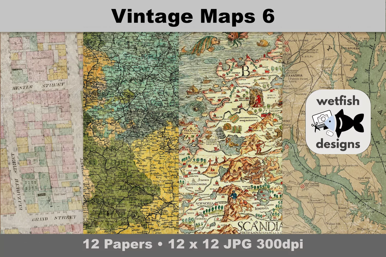 Vintage Map Papers 6 product image 1