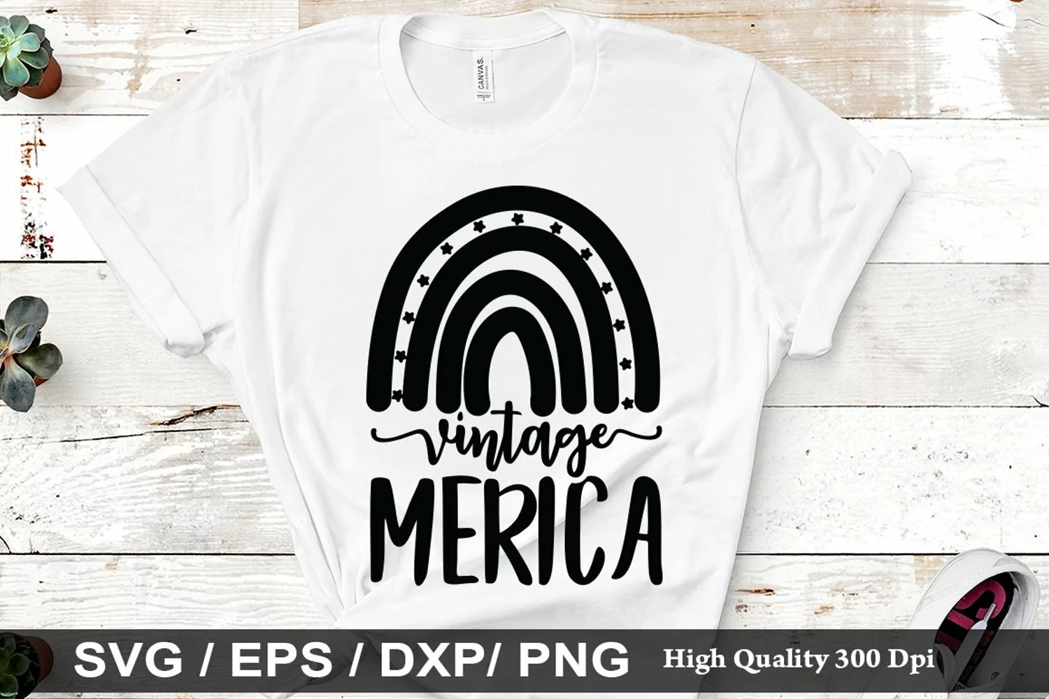 Vintage Merica SVG - 4th Of July Design product image 1