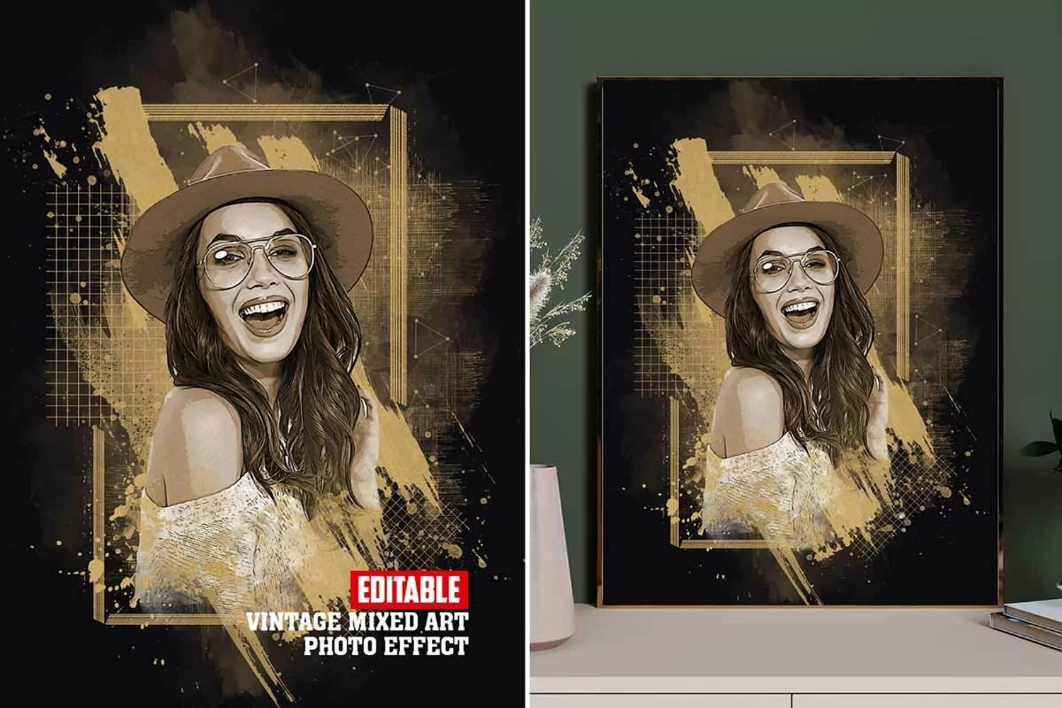 Vintage Mixed Art Photo Effect product image 1