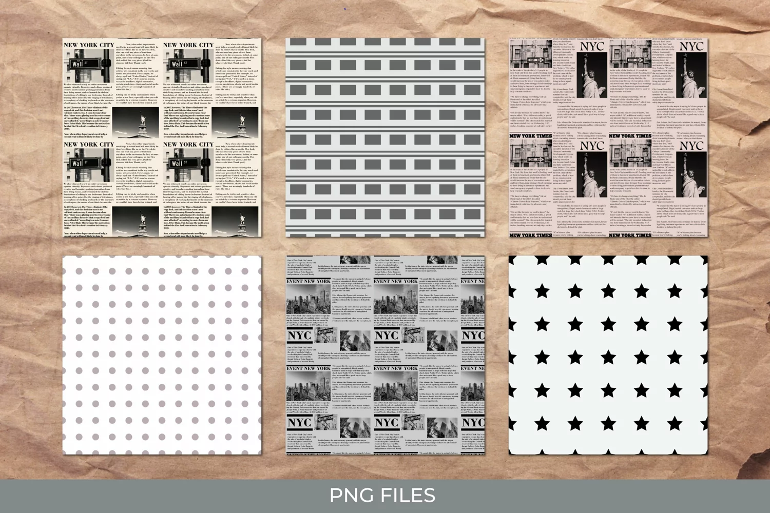 Vintage New York Article in Newspaper Paper Pack product image 1