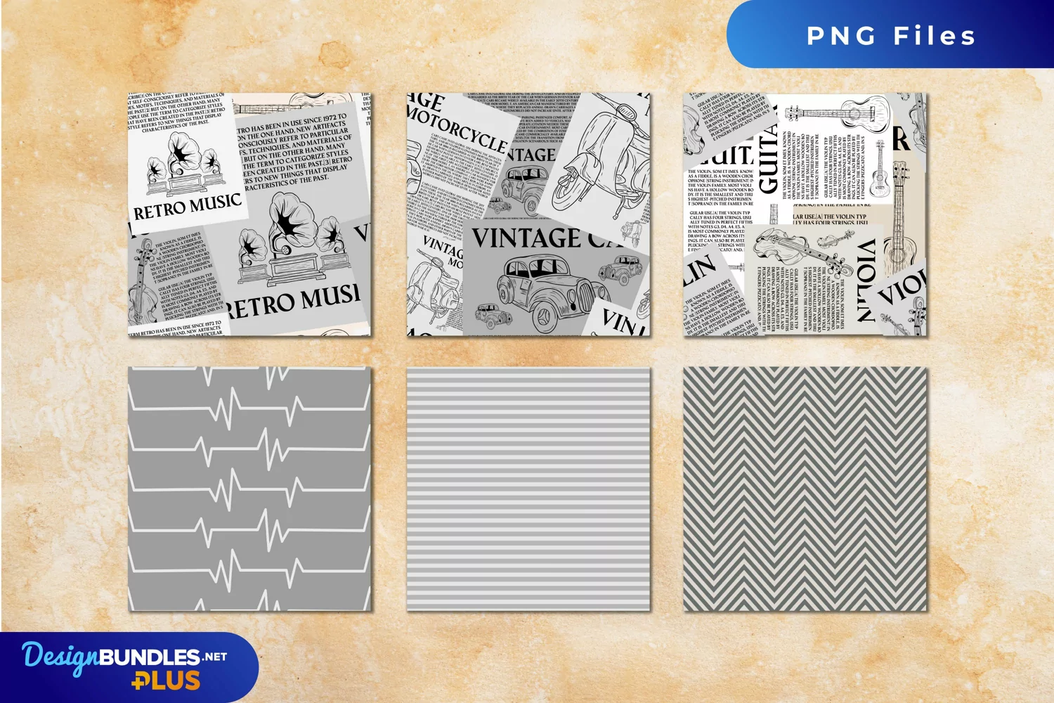 Vintage Newspaper Advertisement Pattern Paper Pack product image 1