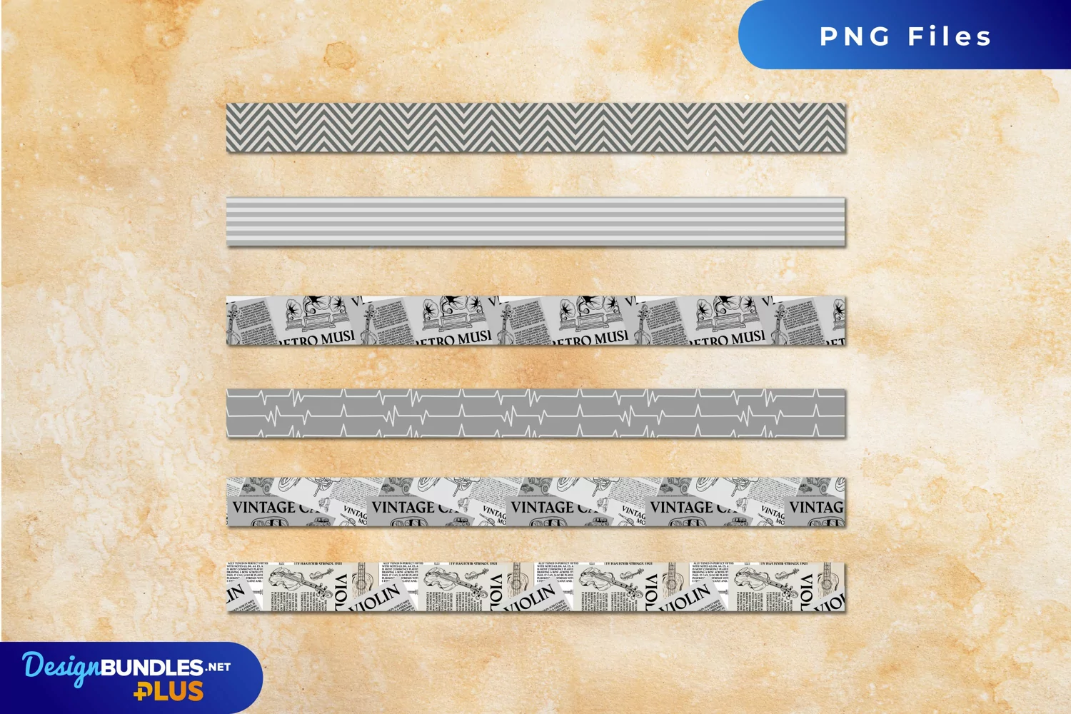 Vintage Newspaper Advertisement Seamless Strips product image 1