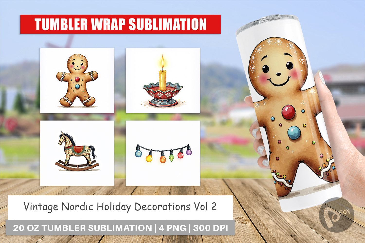 Nordic Holiday Decorations Tumbler product image 1