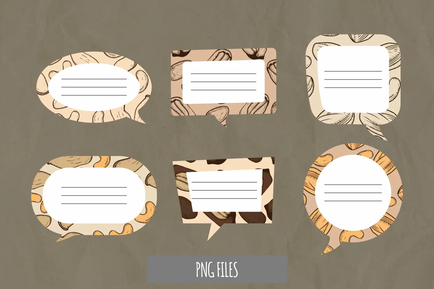 Vintage Nuts Seamless Pattern Speech Bubble product image 1