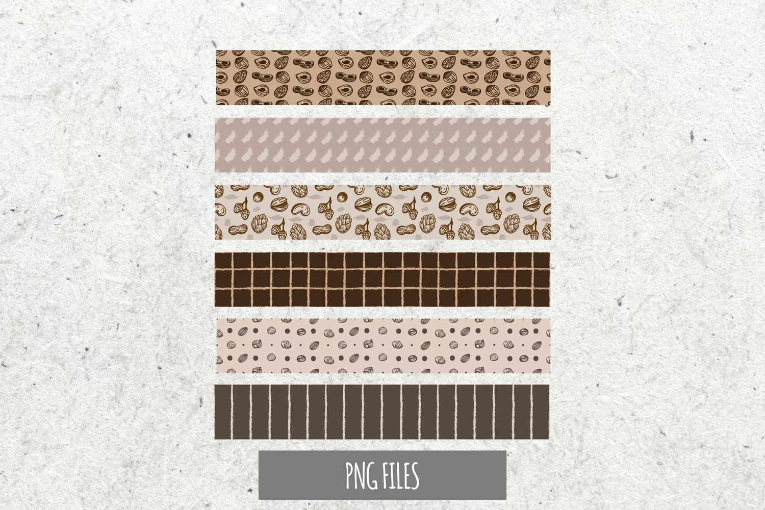 Vintage Nuts Seamless Pattern Strips product image 1
