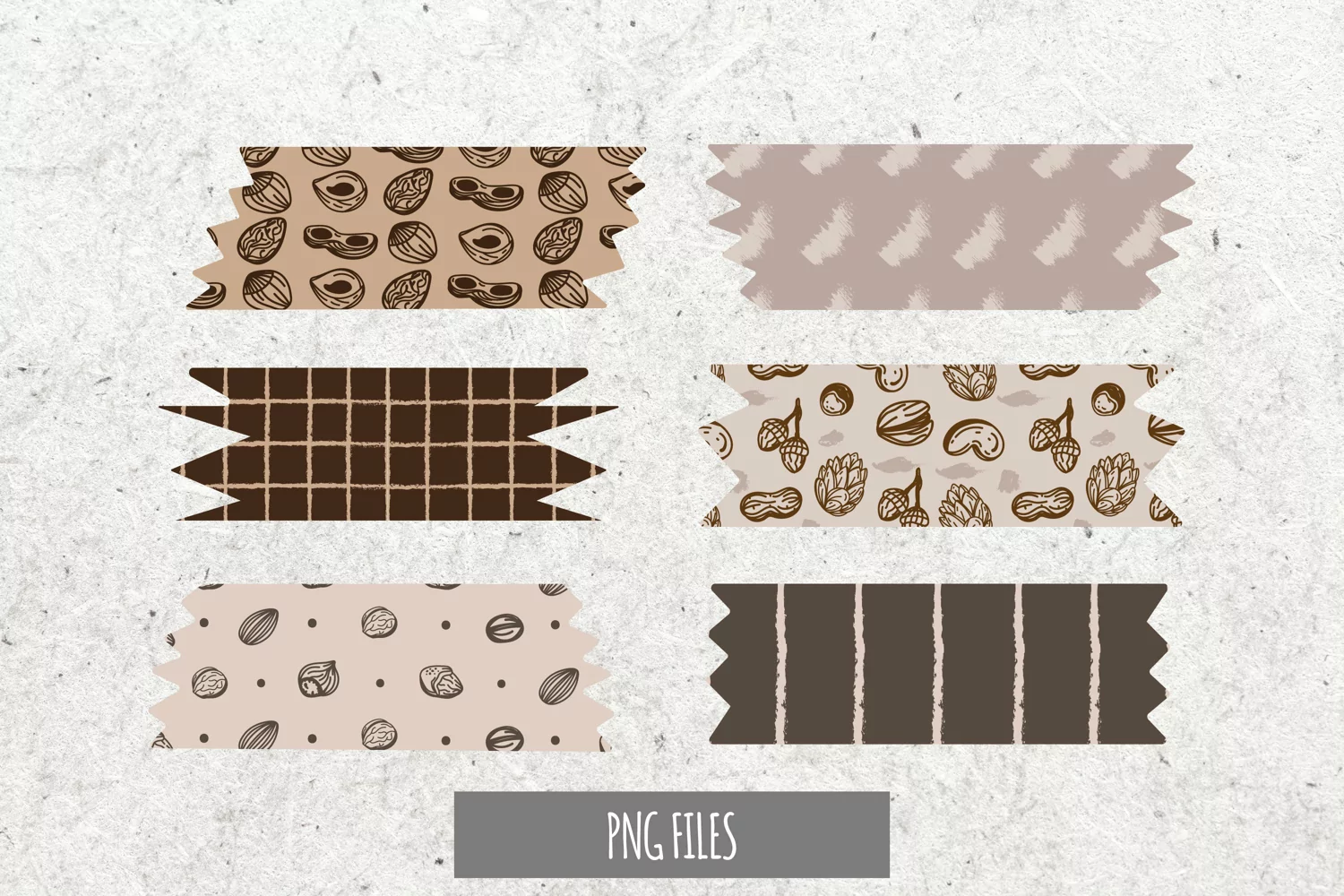 Vintage Nuts Seamless Pattern Tape product image 1