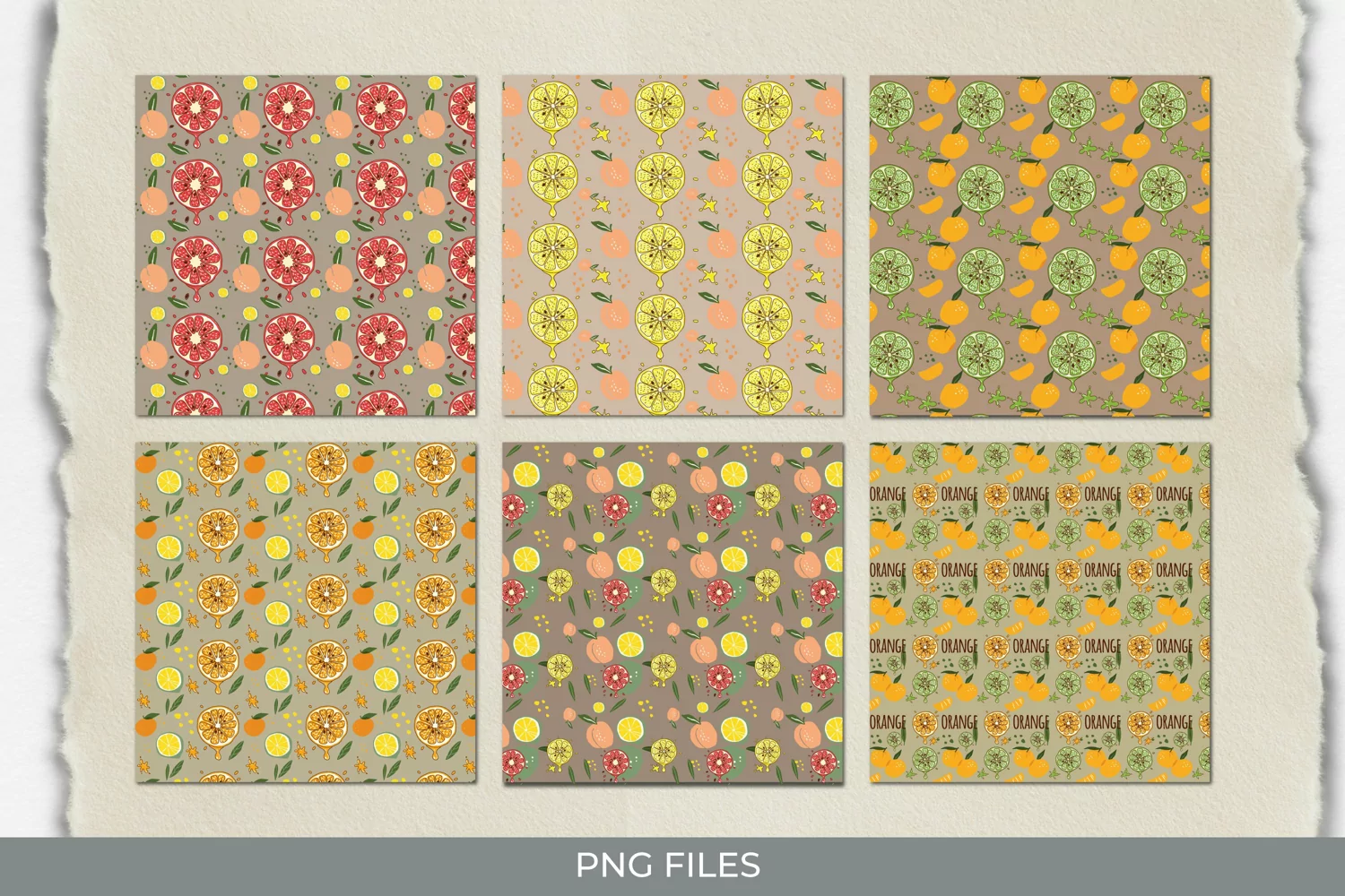 Vintage Orange Seamless Pattern Paper Pack product image 1