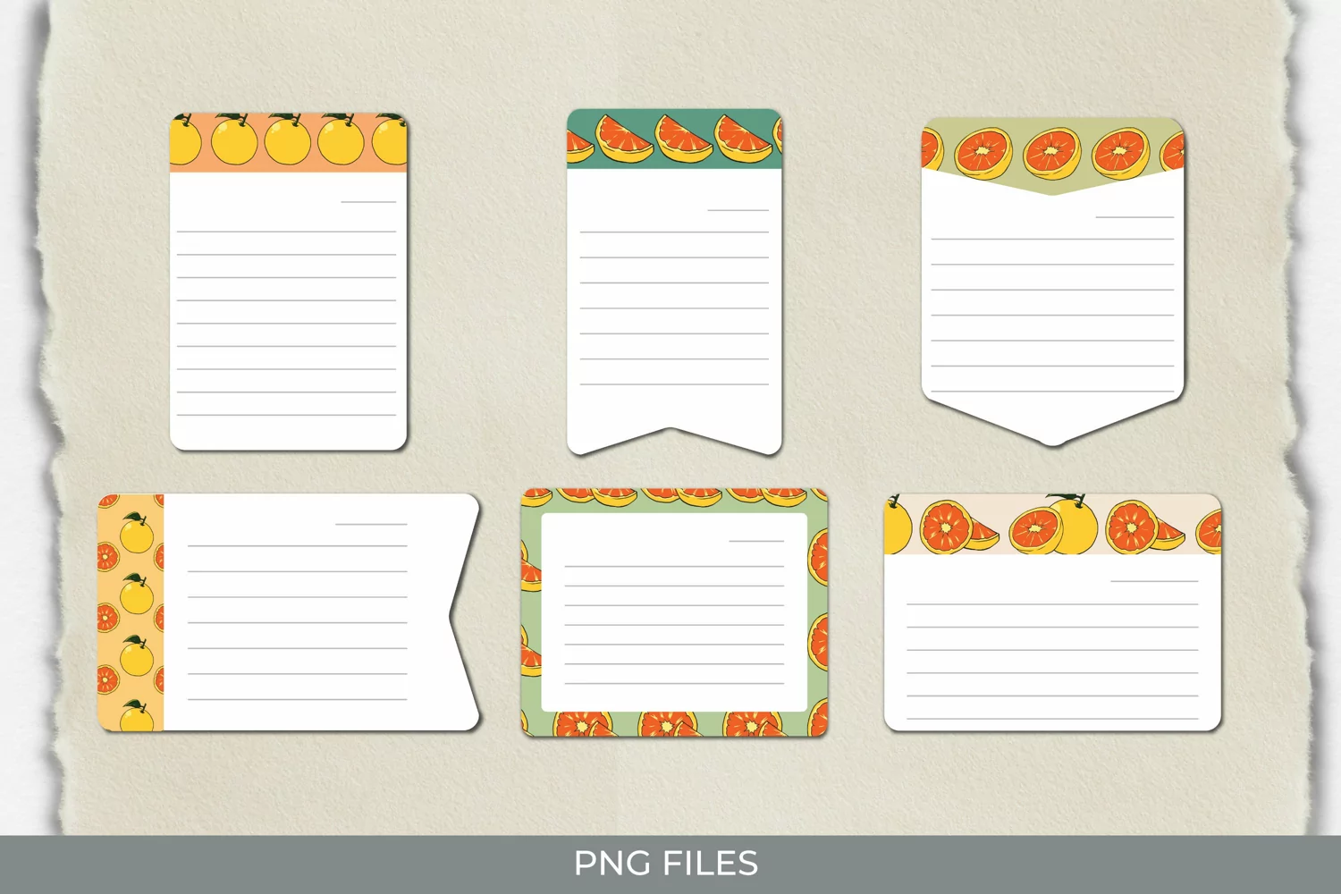 Vintage Orange Seamless Pattern Shaped Journaling Area product image 1