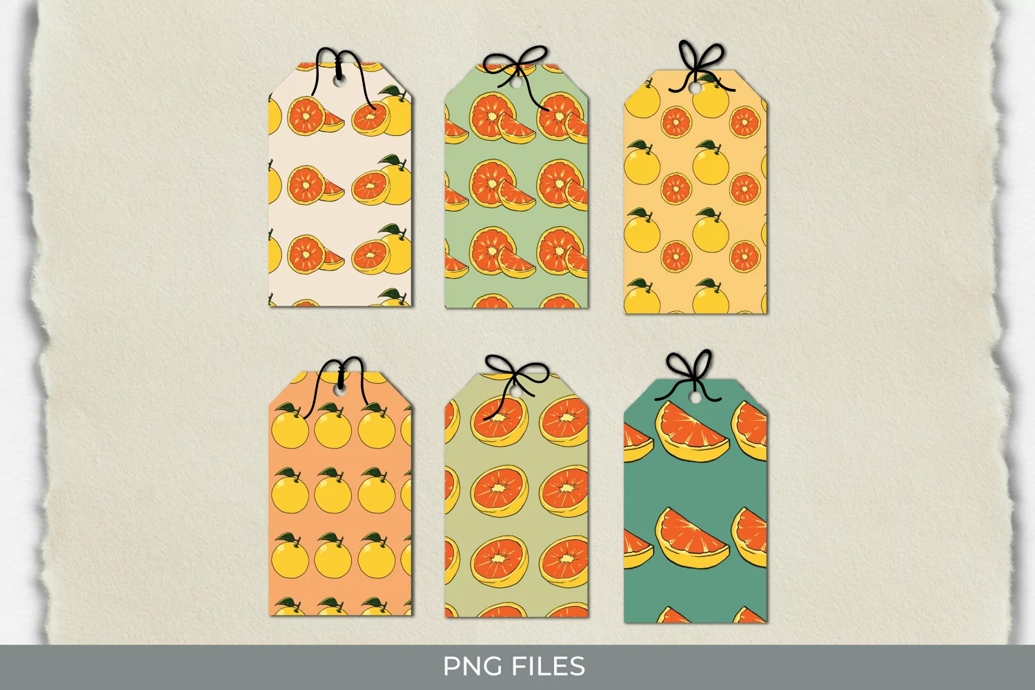 Vintage Orange Seamless Pattern Shaped Tags product image 1