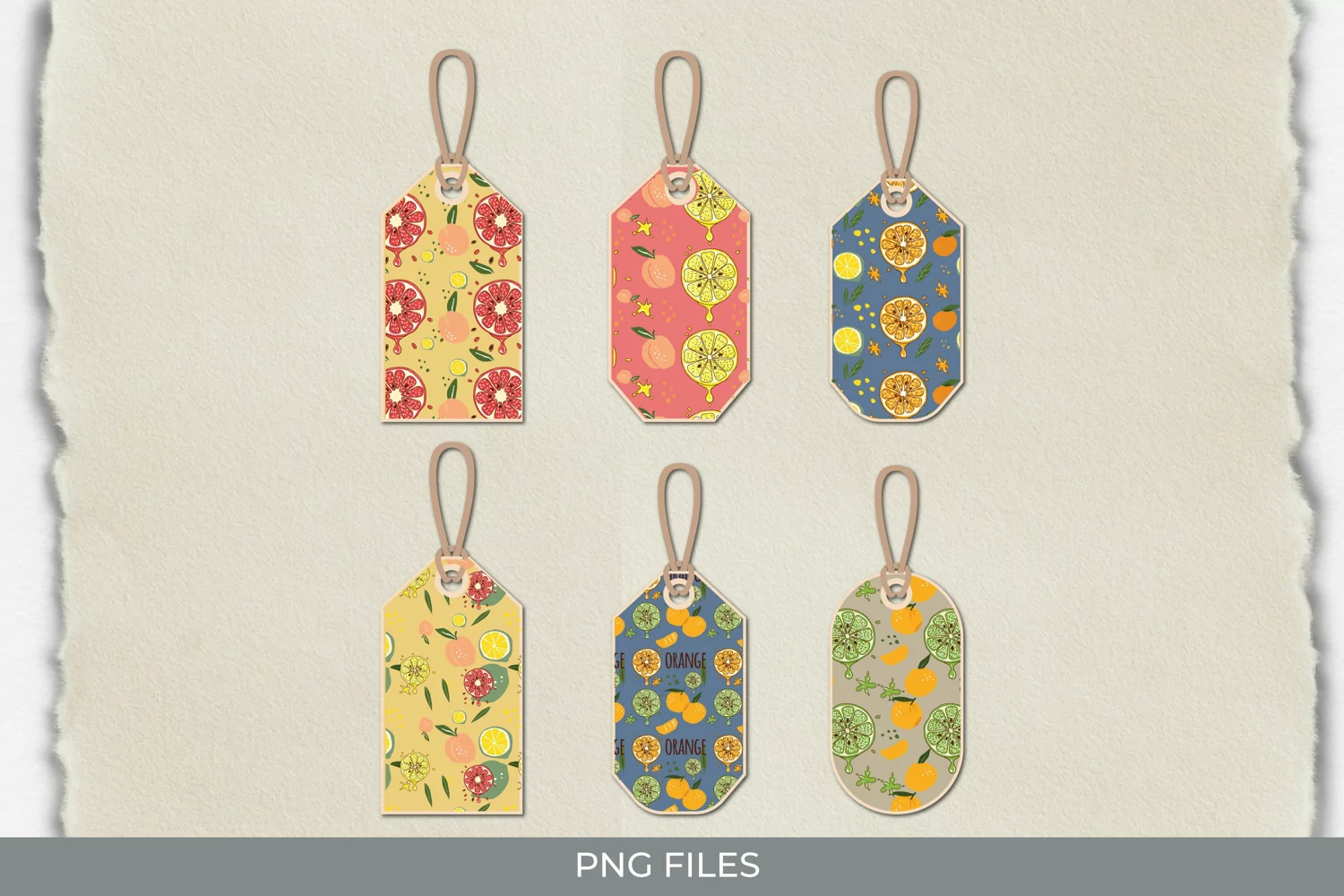 Vintage Orange Seamless Pattern Shaped Tag product image 1