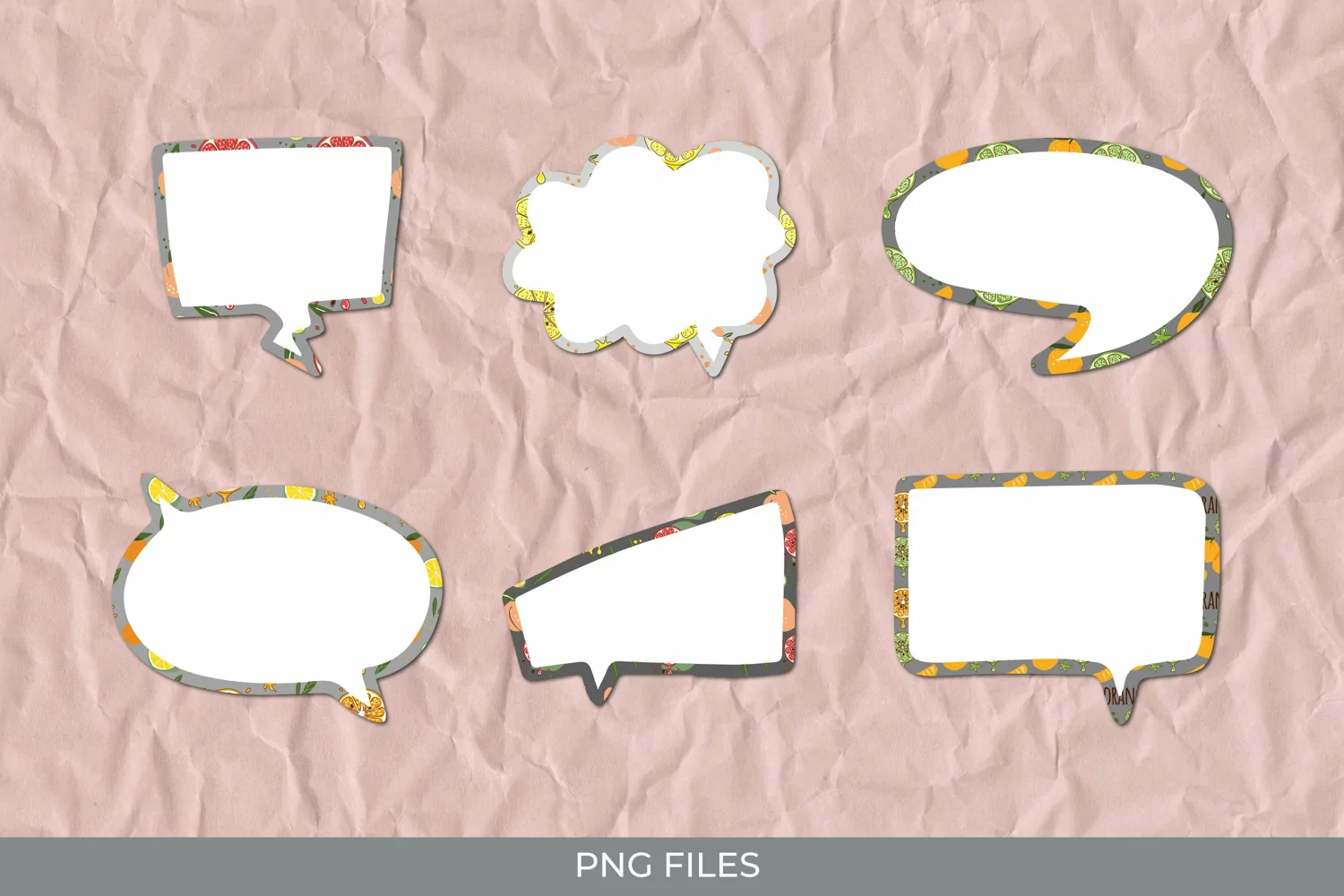 Vintage Orange Seamless Pattern Speech Bubble product image 1