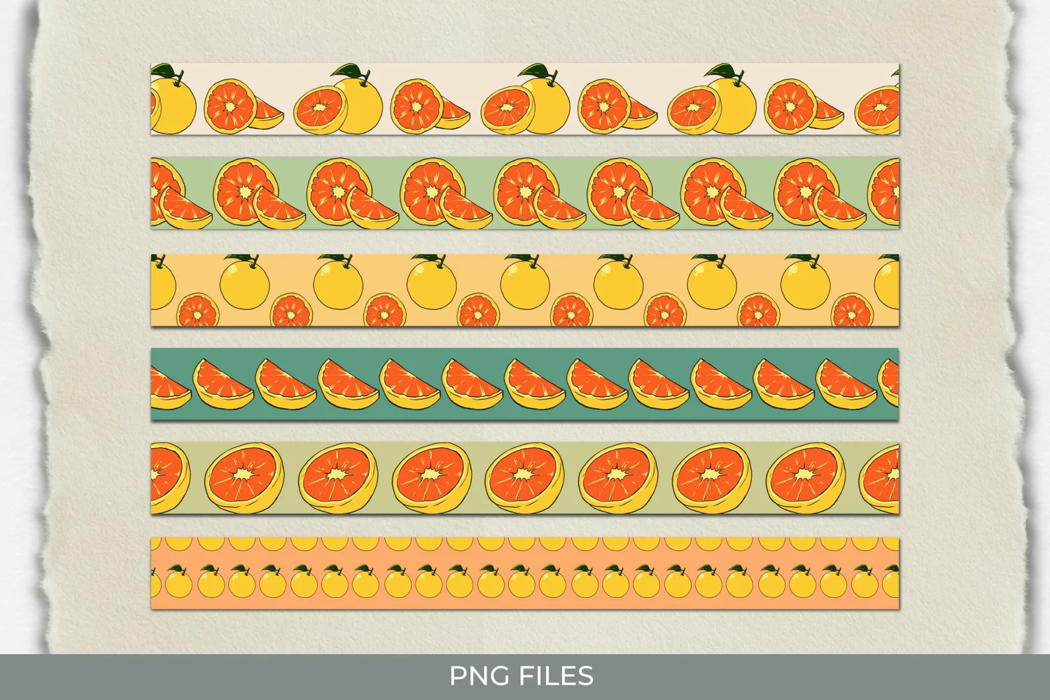 Vintage Orange Seamless Pattern Strips product image 1