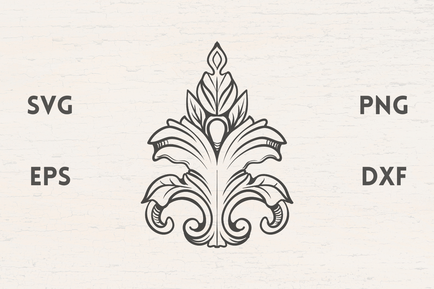 Vintage Leaves ornament SVG product image 1
