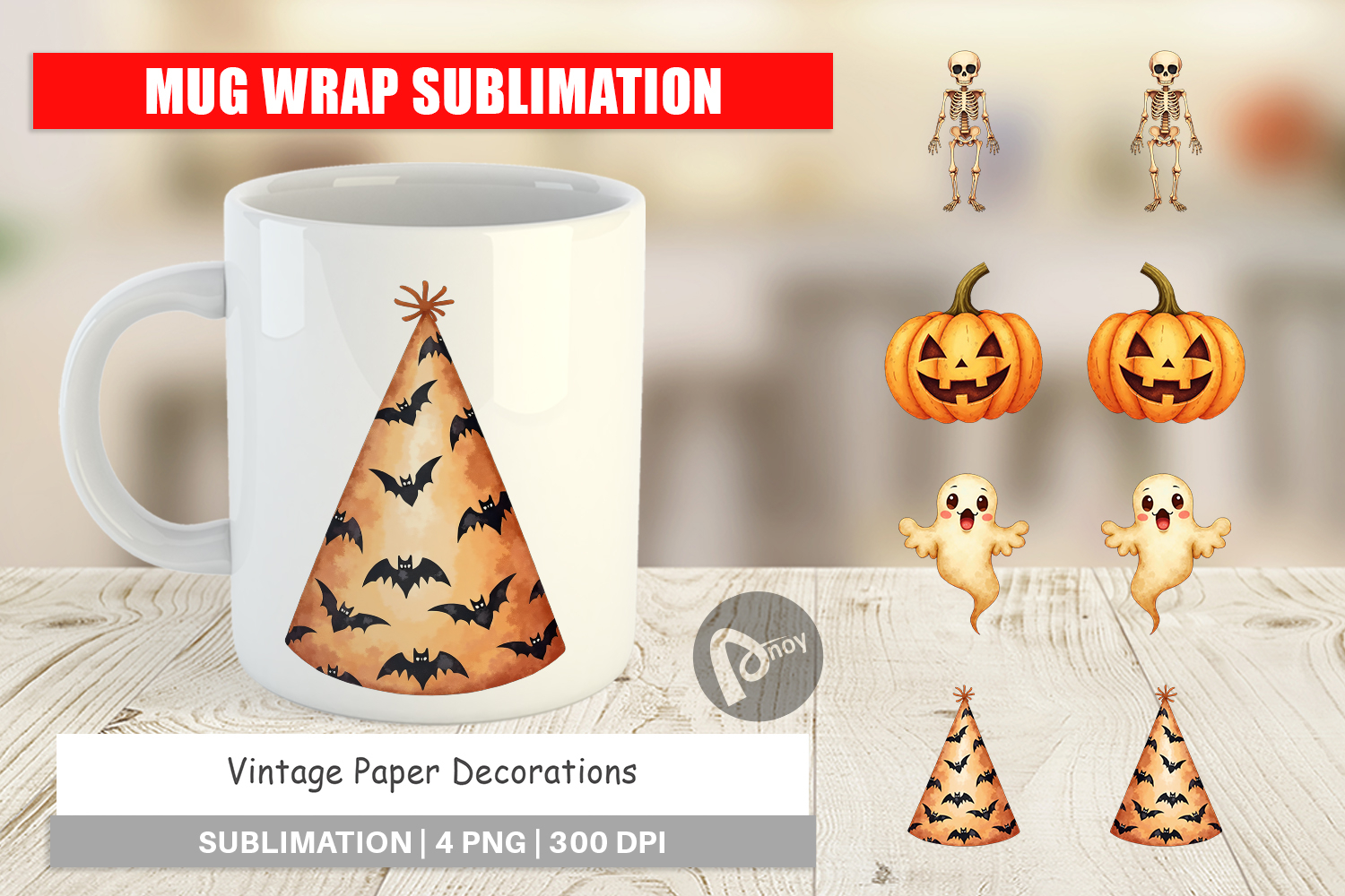 Vintage Decorations Mug Wrap product image 1
