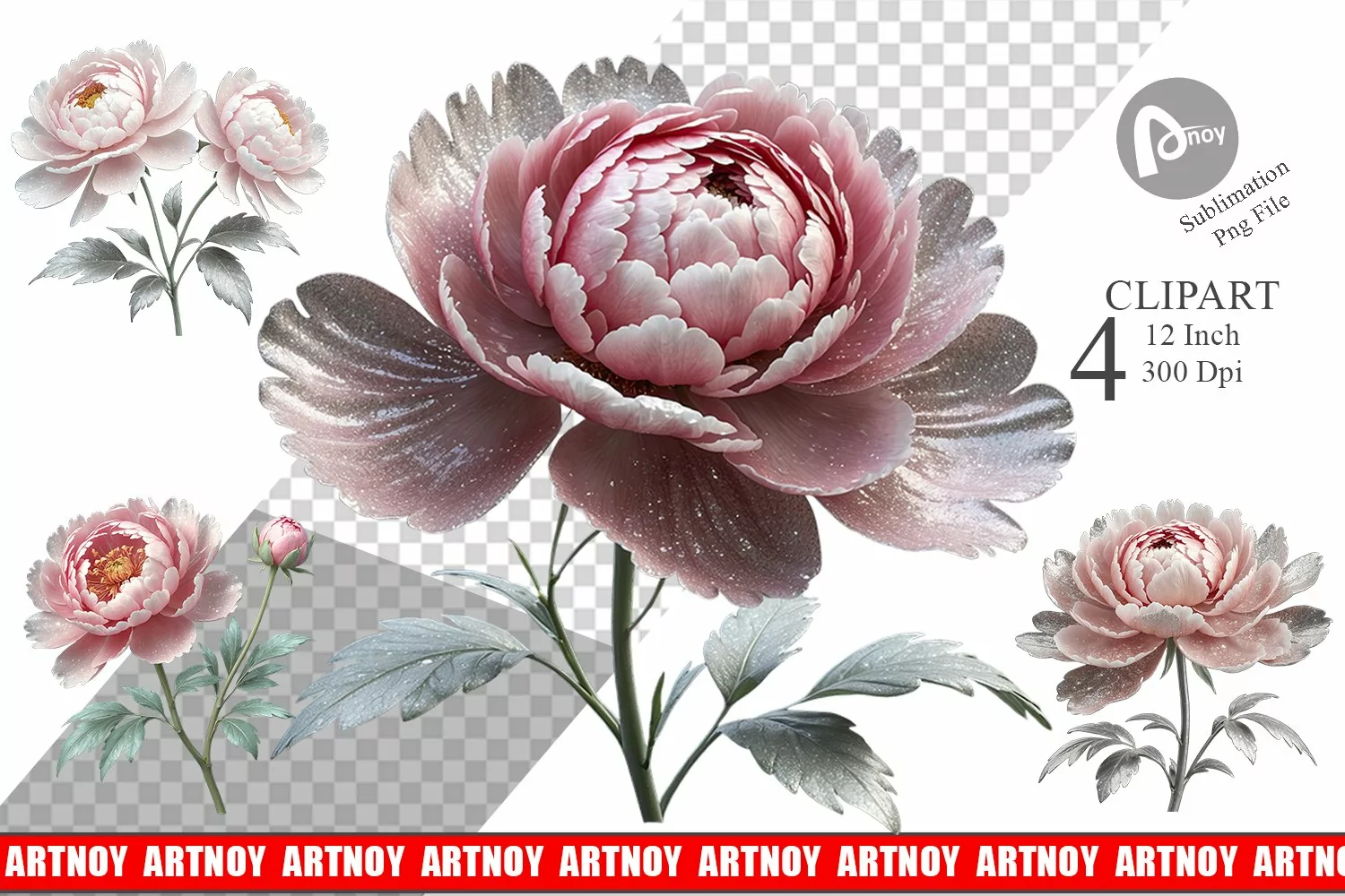 Clipart Peony Sketch product image 1