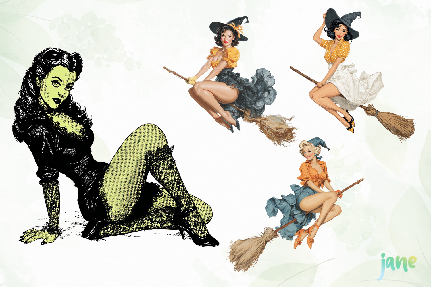 Vintage Pin up Girl Halloween product image 1