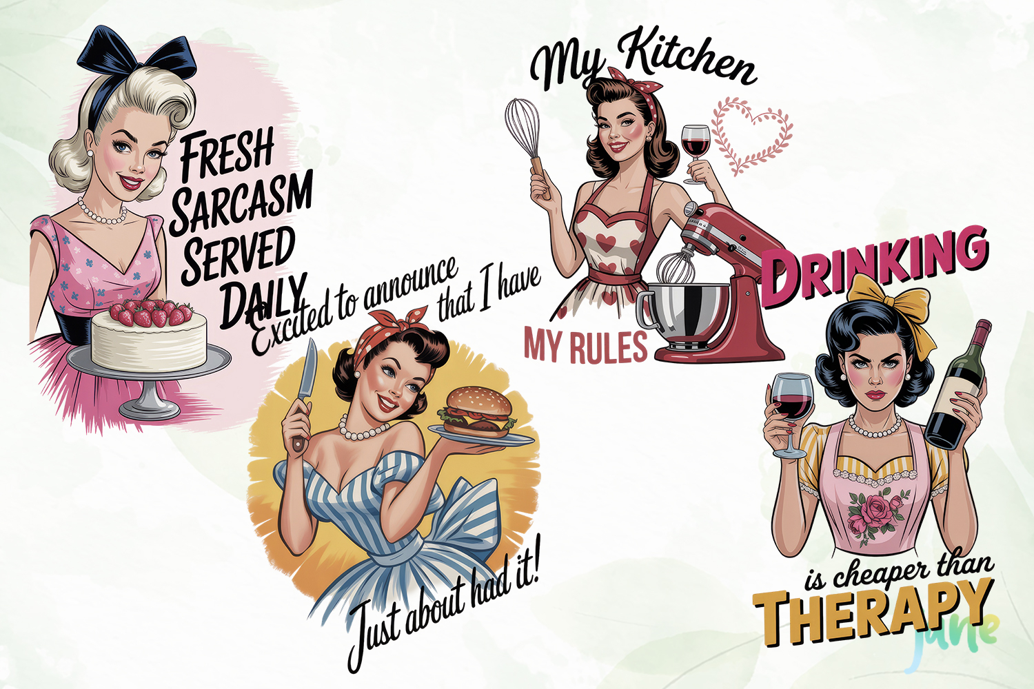 Vintage Pin-Up Kitchen Quotes product image 1