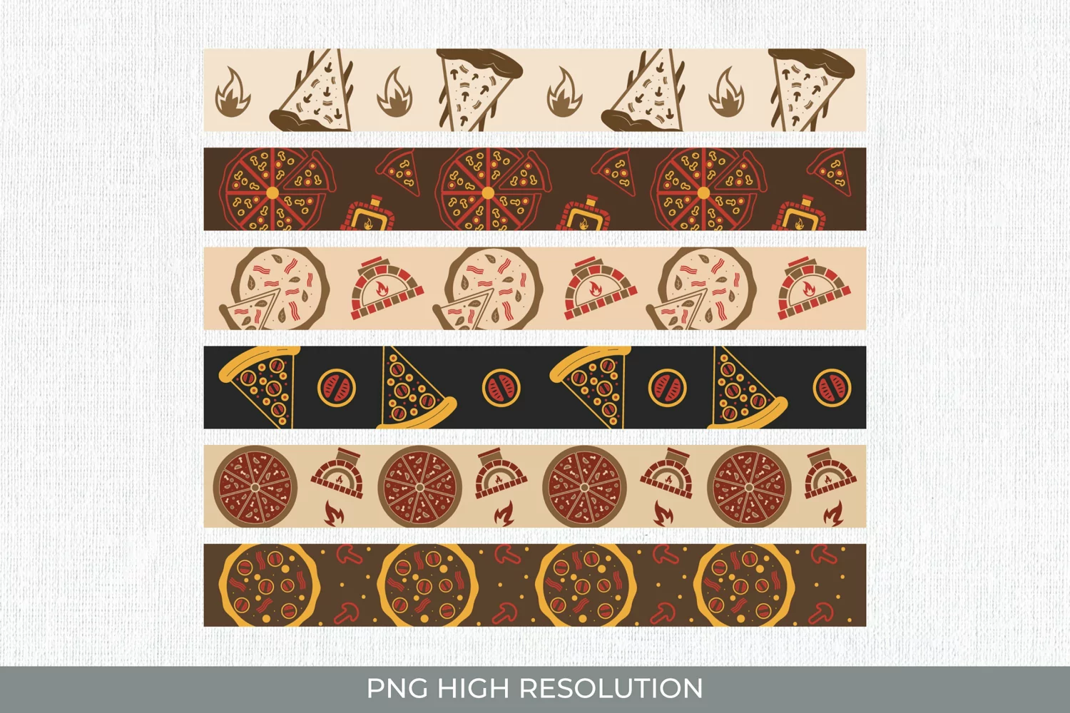 Vintage Pizza Seamless Stripe product image 1
