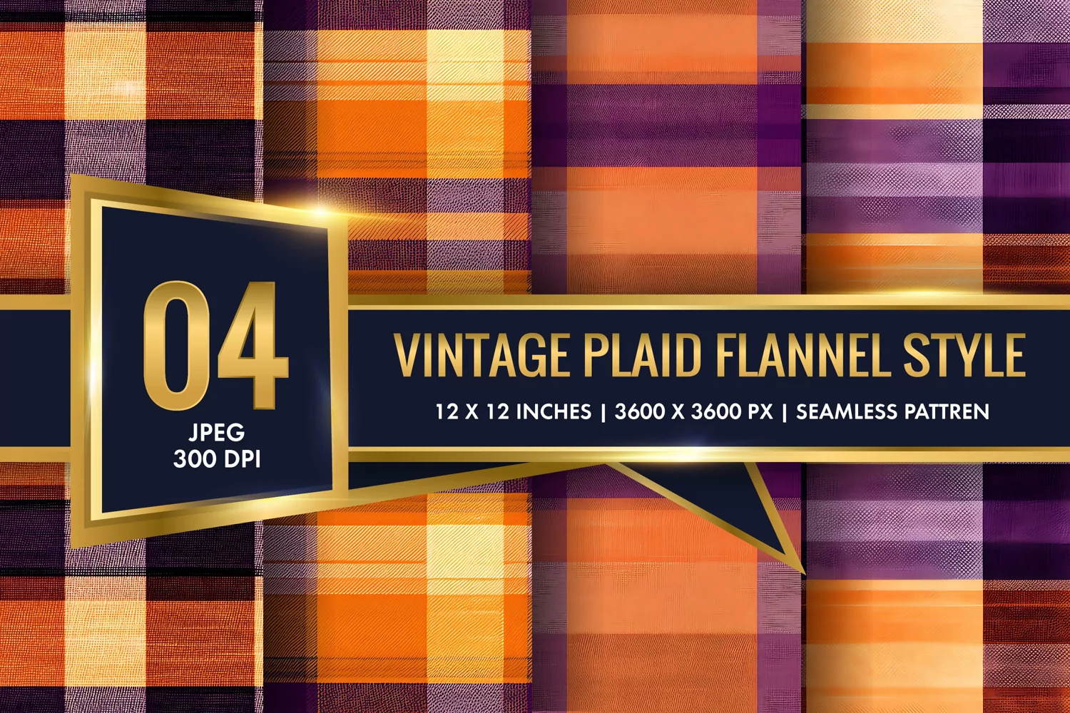 Vintage Plaid Flannel Texture Digital Paper, Vintage Pattern product image 1