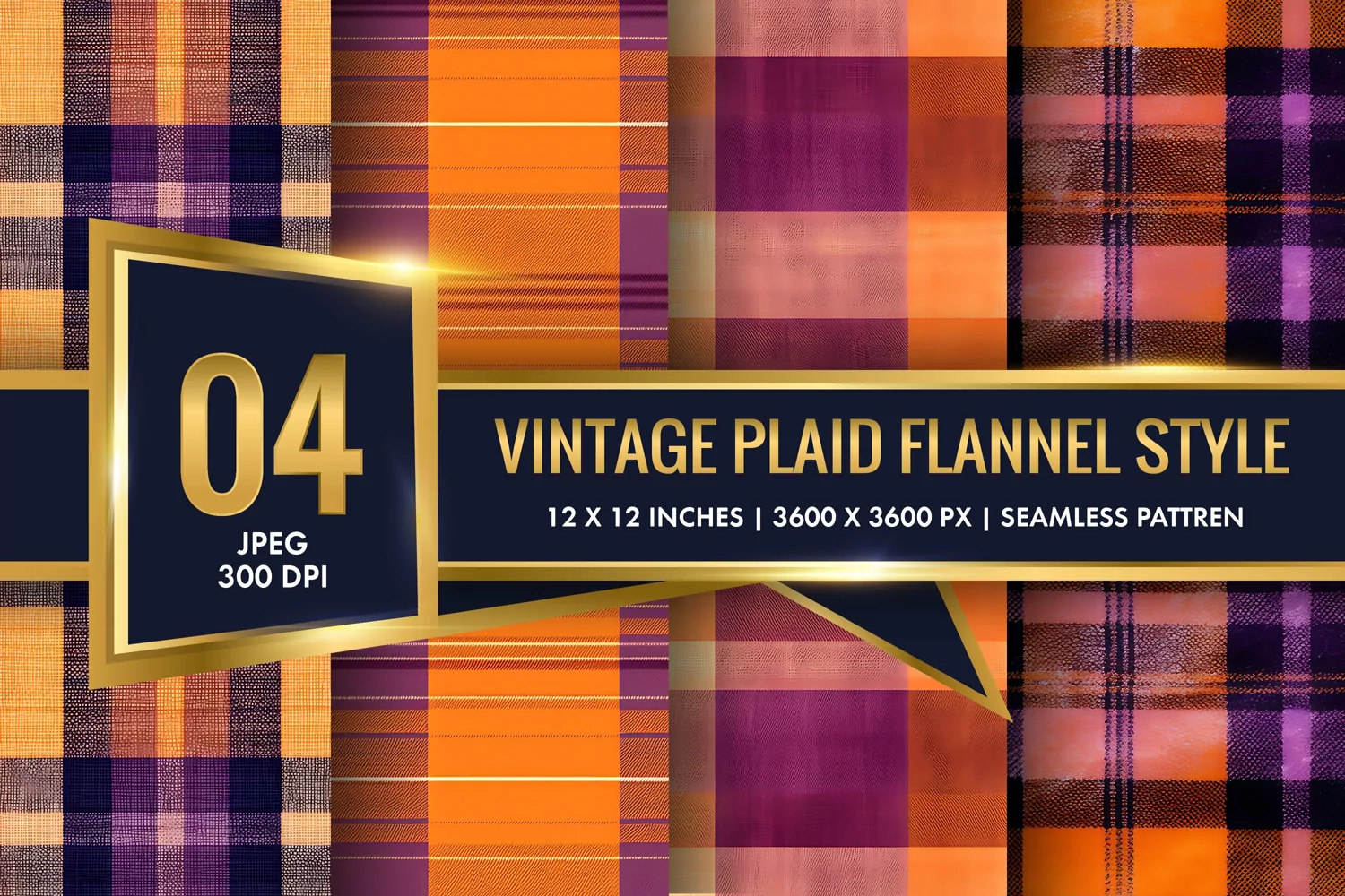 Vintage Plaid Flannel Texture Digital Paper, Vintage Pattern product image 1