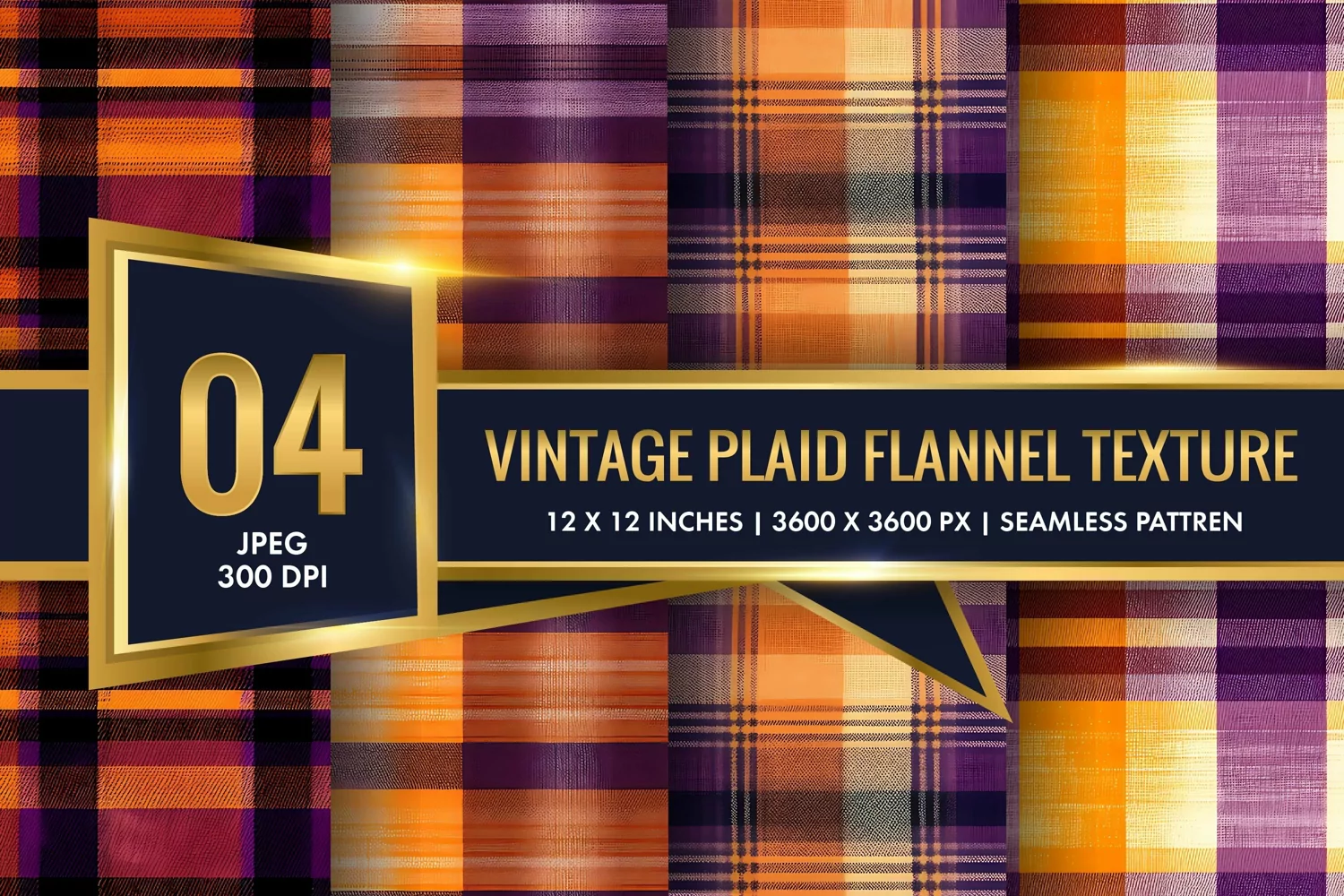 Vintage Plaid Flannel Texture Digital Paper, Vintage Pattern product image 1