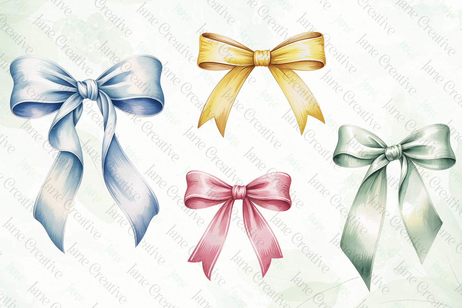Vintage Ribbon Bow Clipart product image 1