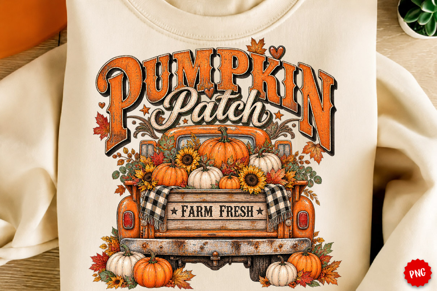 Trending Vintage Pumpkin Patch PNG, Retro Fall Shirt Design product image 1