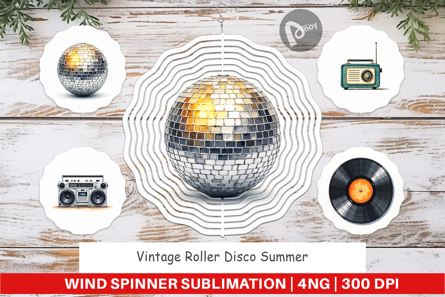 Vintage Roller Disco Summer Wind Spinner product image 1