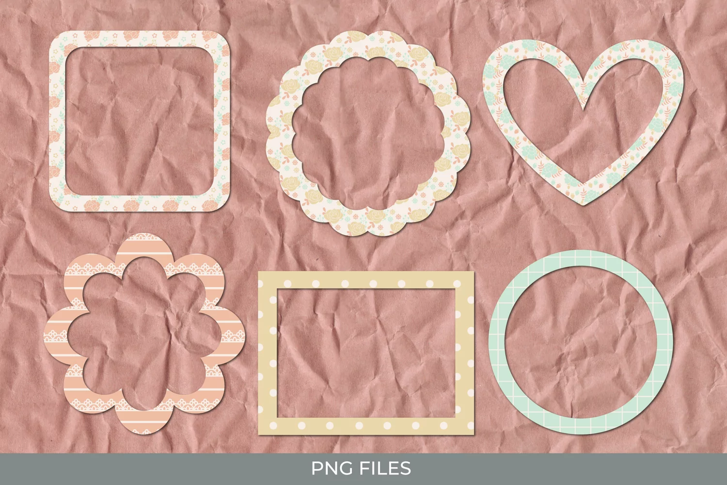 Vintage Rose Flowers Frames Set product image 1