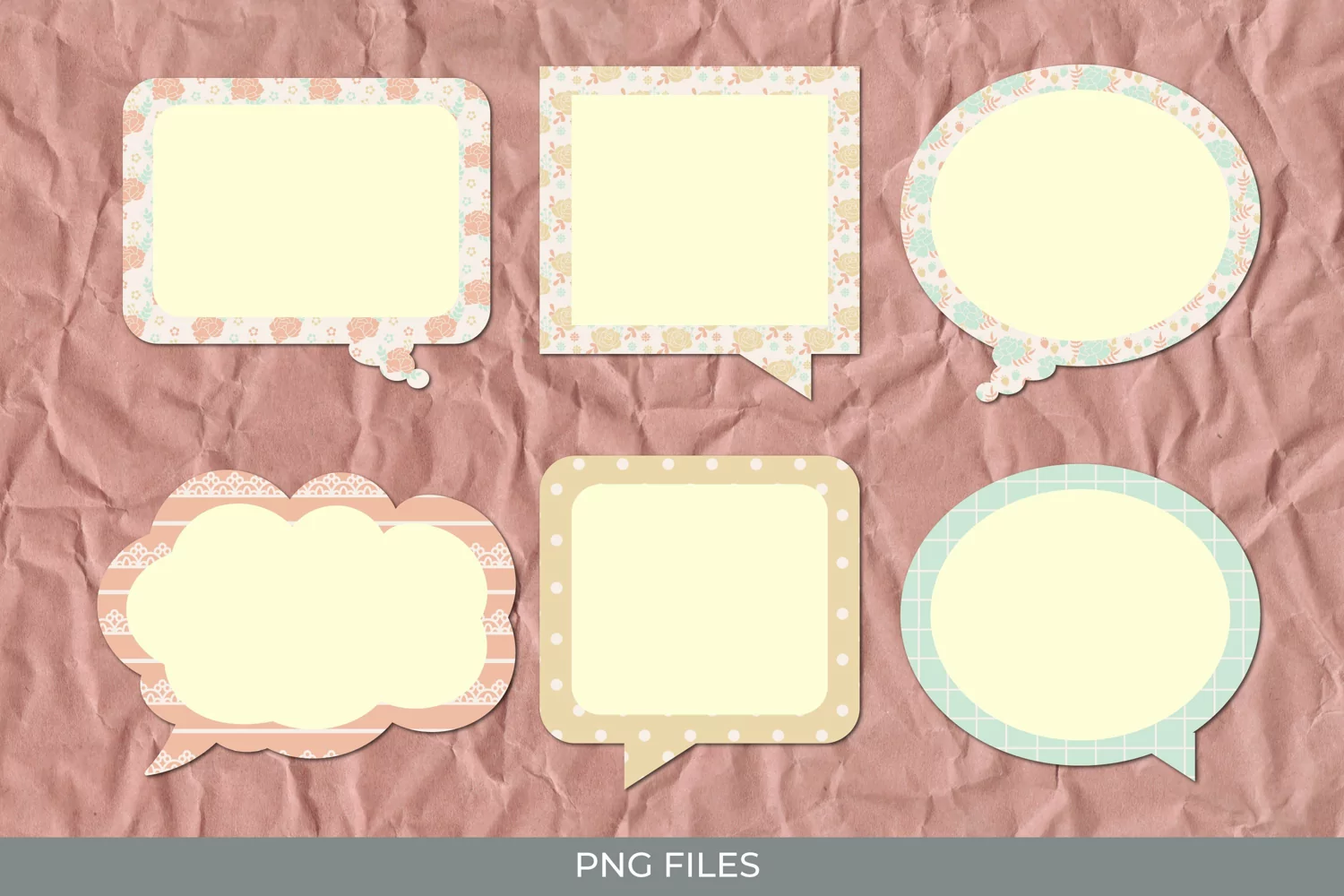Vintage Rose Flowers Speech Bubbles product image 1