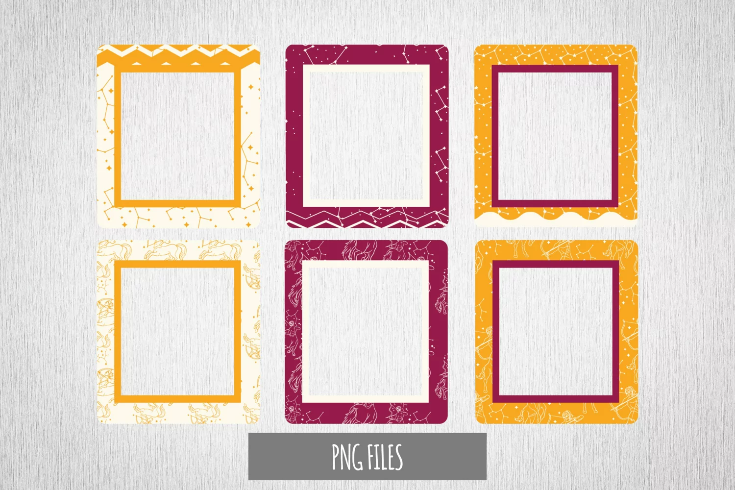Vintage Sagitarius Sign Pattern Frame Set product image 1