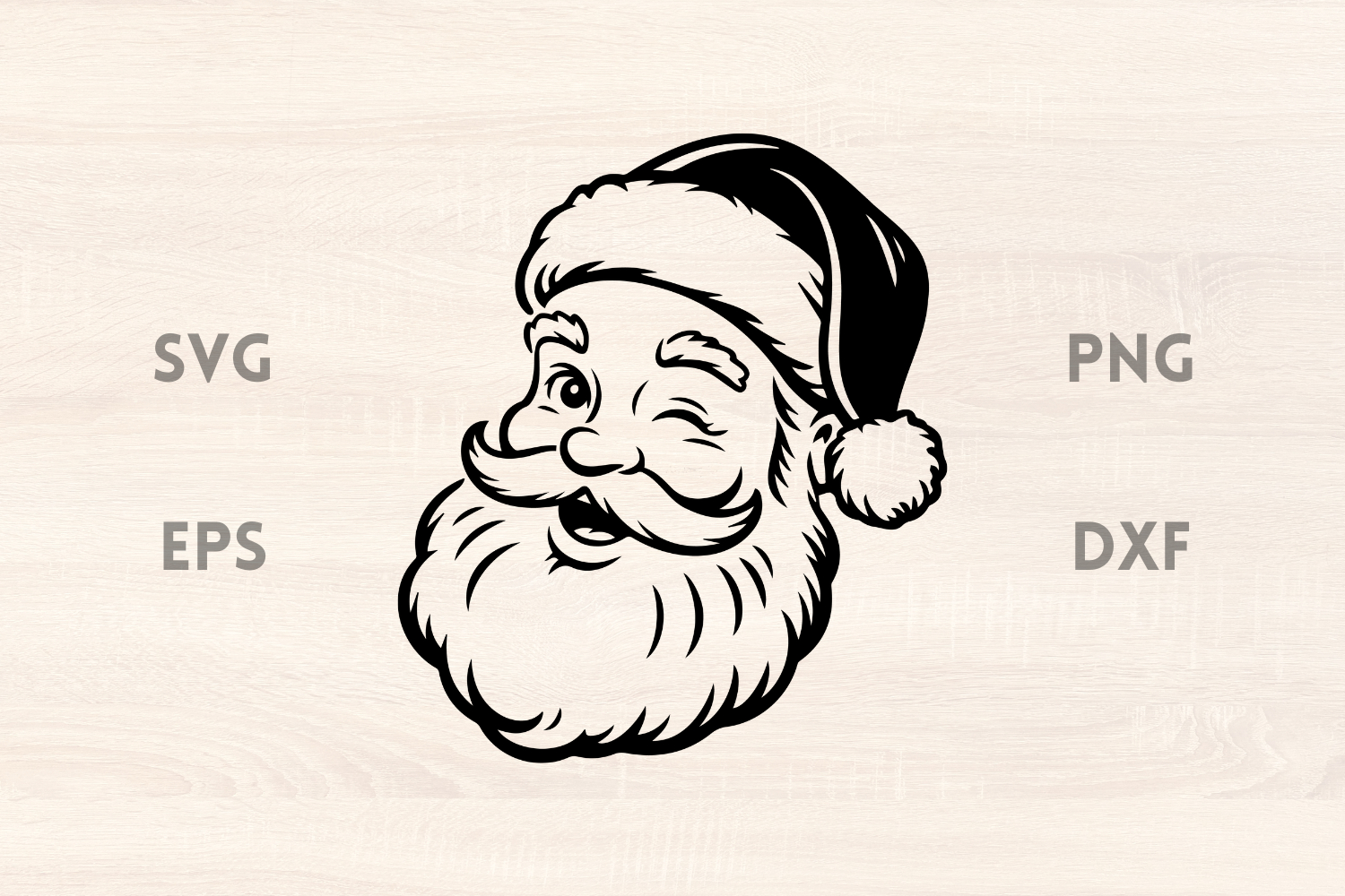 Winking Santa SVG product image 1