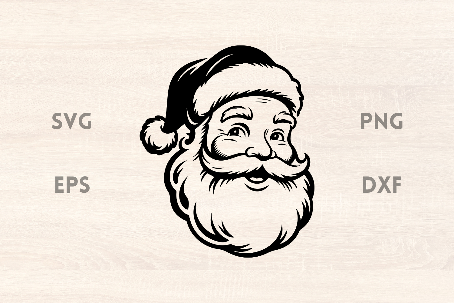 Vintage Smiling Santa SVG product image 1