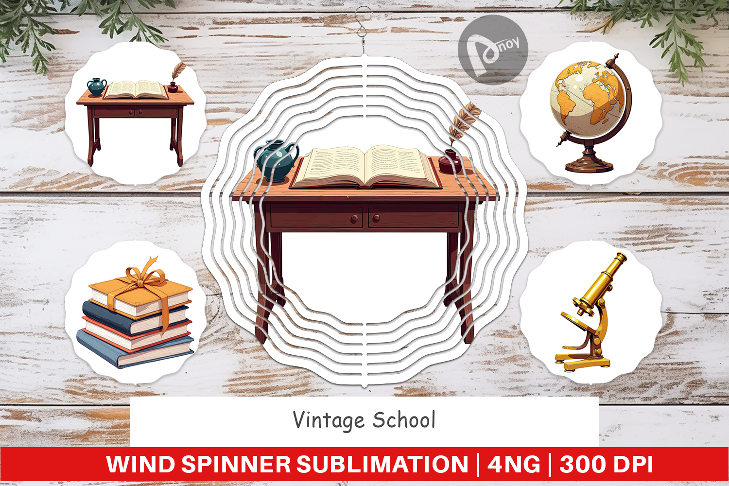 Wind Spinner Vintage School Day product image 1