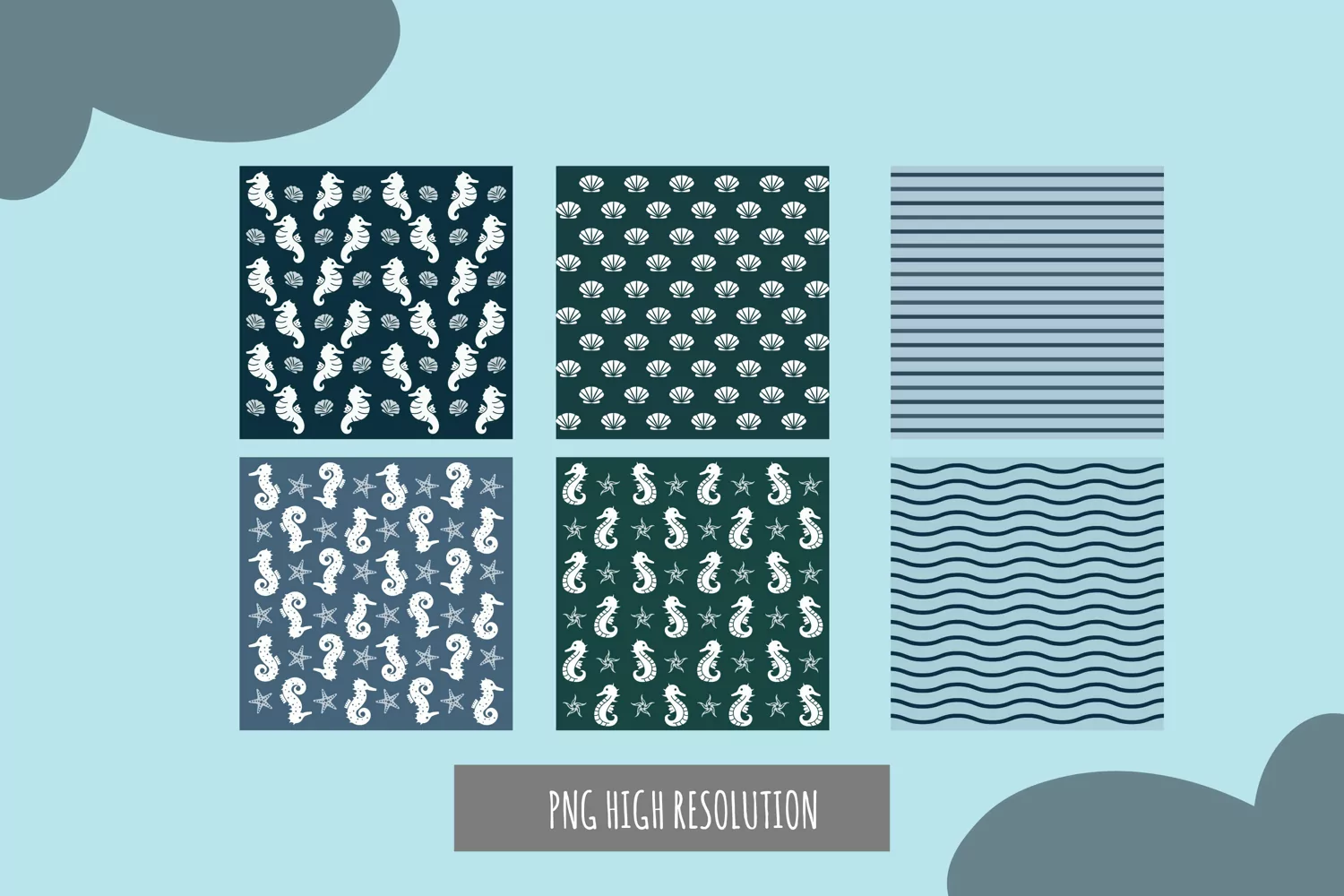 Vintage Seahorse Pattern Paper Pack product image 1