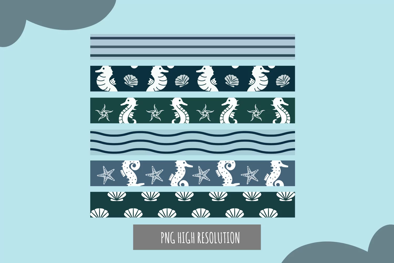 Vintage Seahorse Seamless Strips product image 1