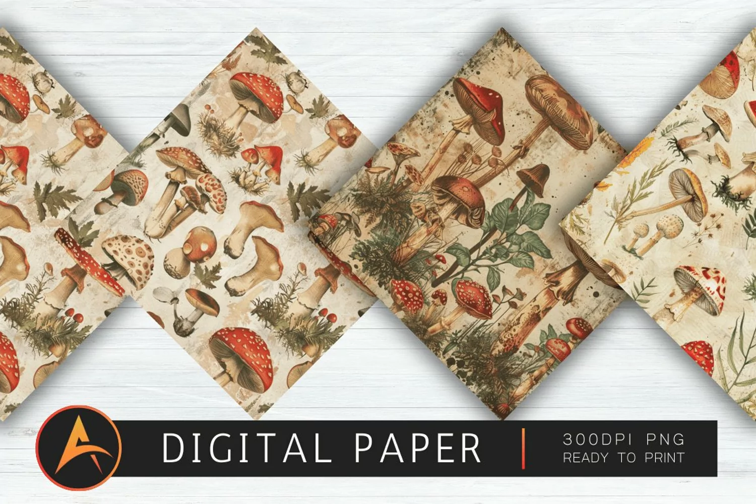 Vintage Skeletons Digital Paper product image 1